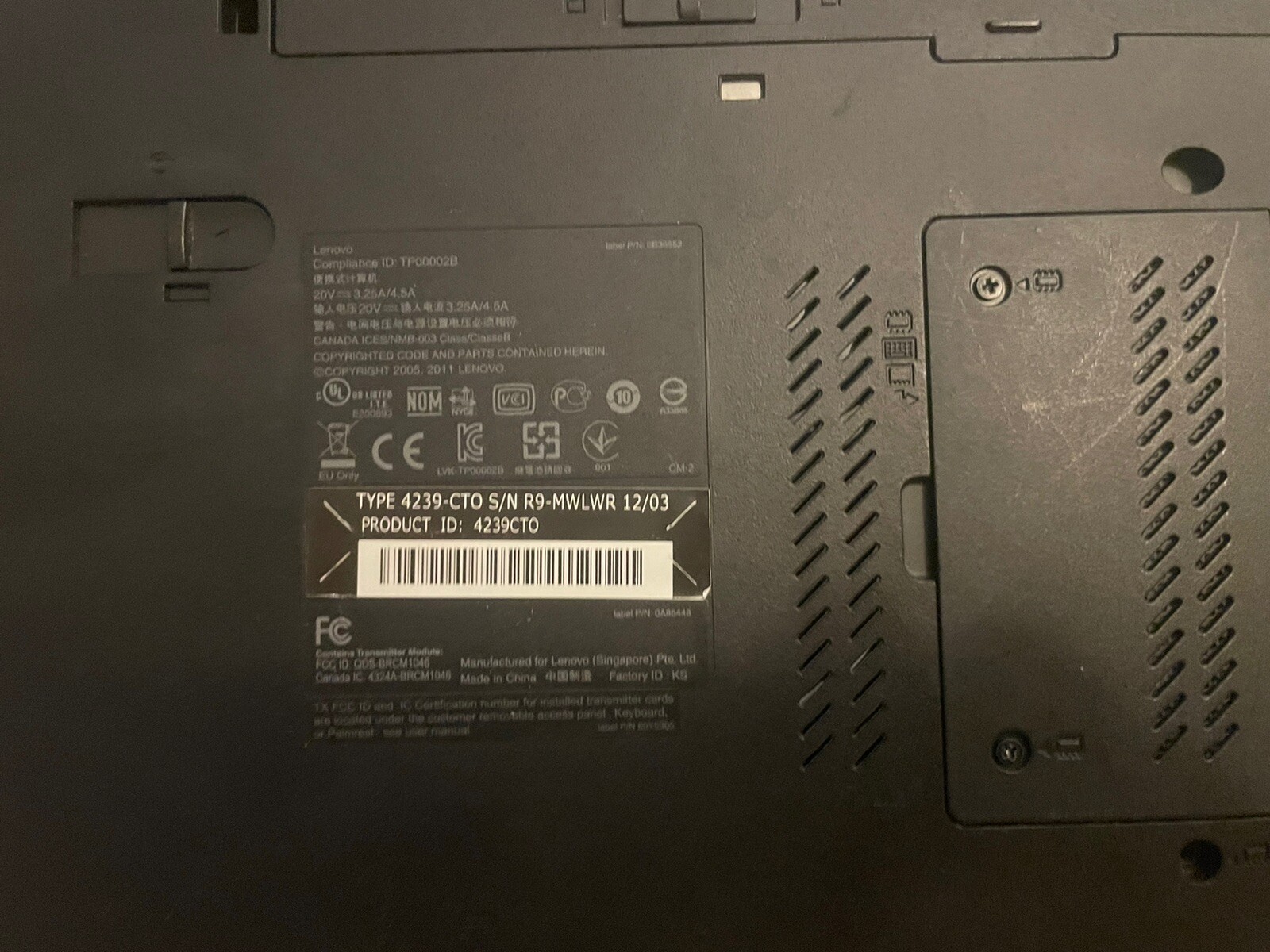 Lenovo ThinkPad T520 15.6in 2.8 GHZ 6GB RAM 60GB HDD Win 10 Pro Read Info