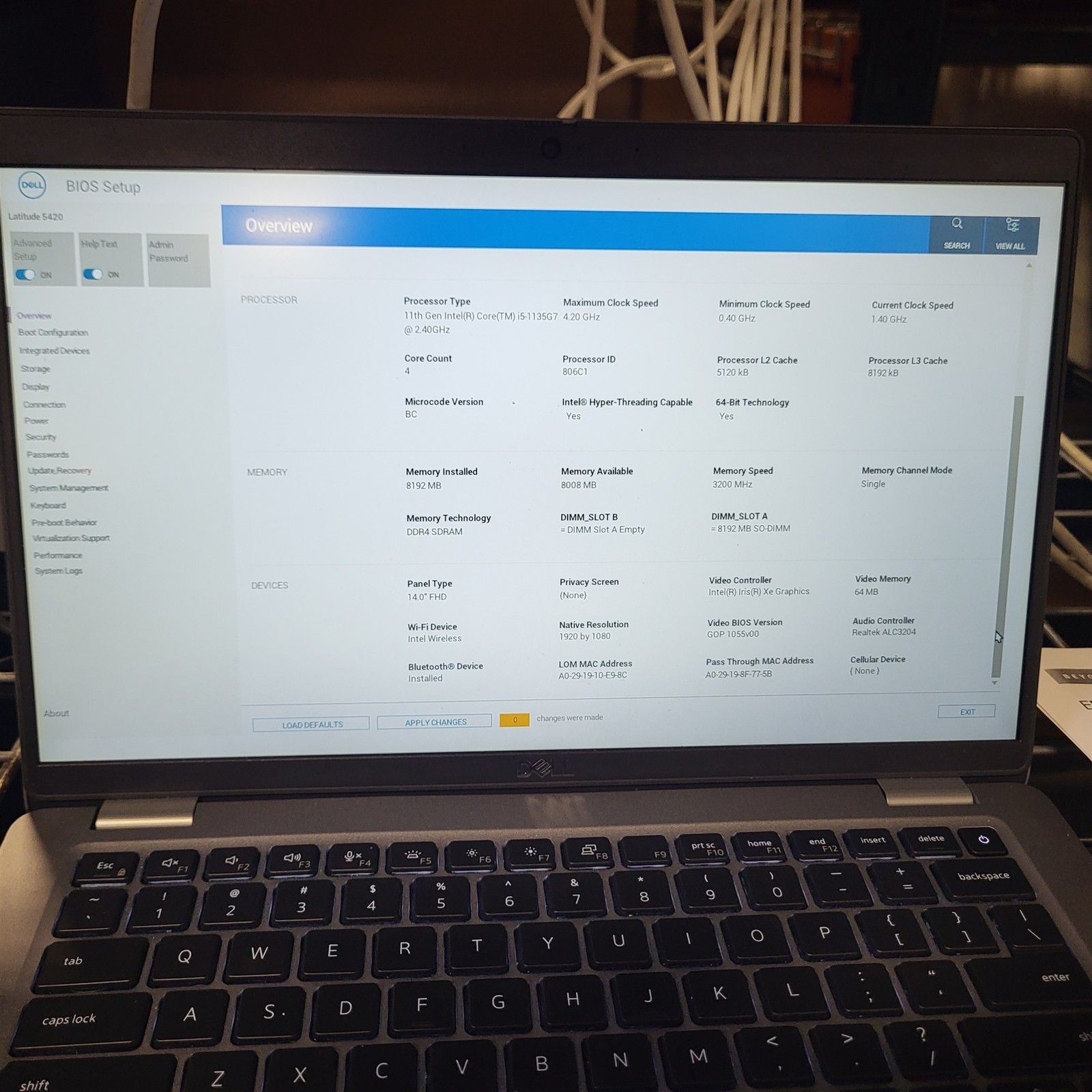 Scratched LCD Dell Latitude 5420 Laptop Intel i5-1135G7 2.4GHz 8GB 256GB SSD