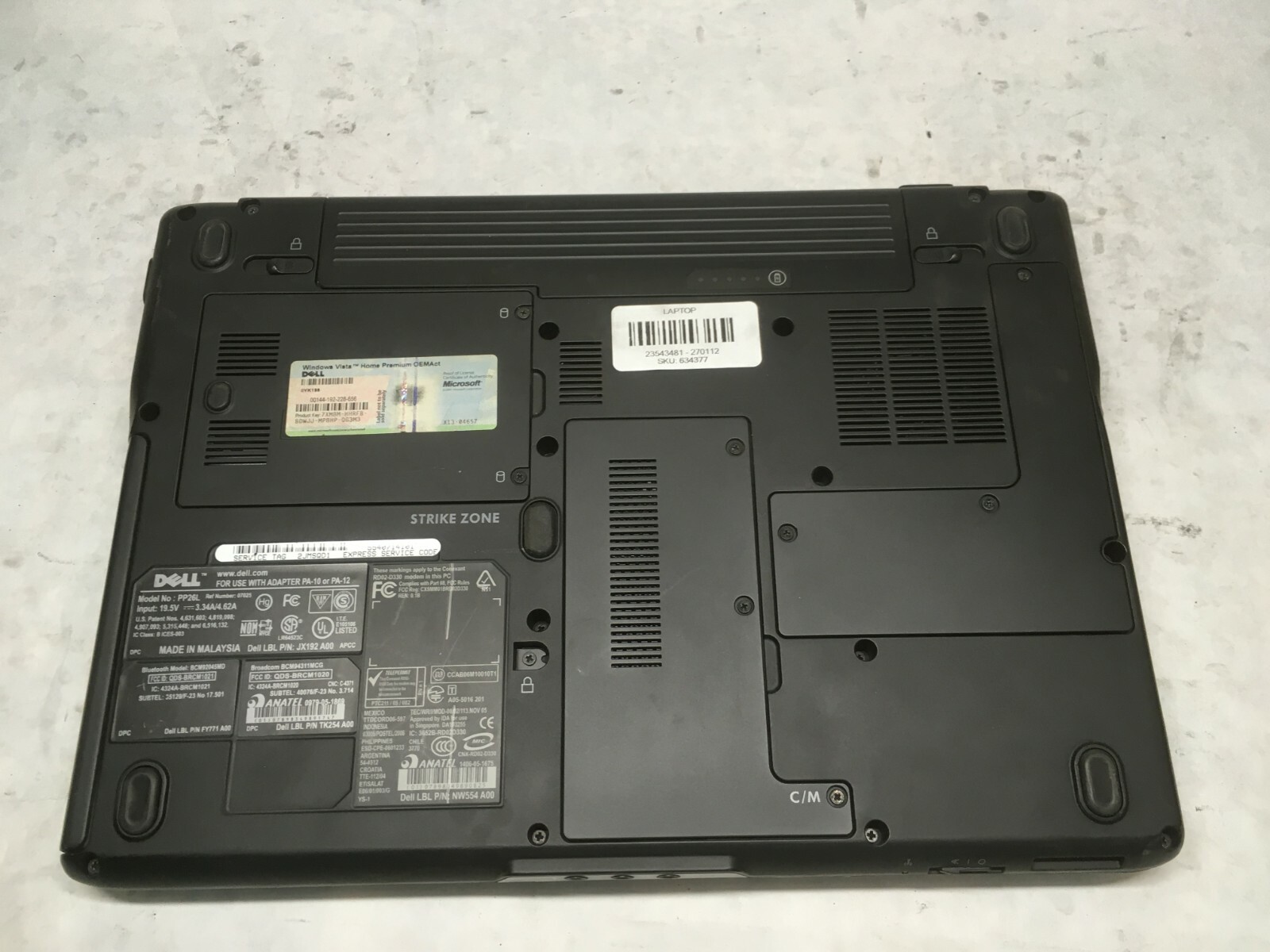 Dell’s Inspiron 1420 15″ (AS IS / FOR PARTS) – MISSING PARTS – JZ