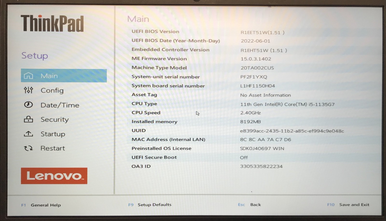 Lenovo ThinkPad E14 Gen 2 14″ Laptop i5-1135G7 8GB RAM 256GB NVMe, As Is