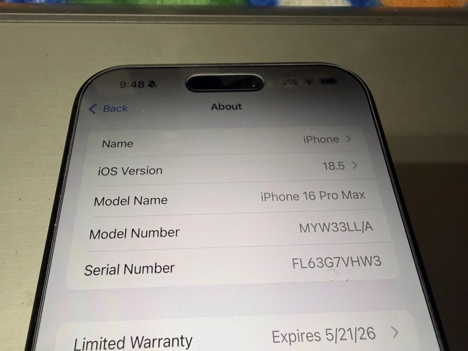 Apple iPhone 16 Pro Max – Spectrum-256 GB Titanium-case Mint-READ Carefully