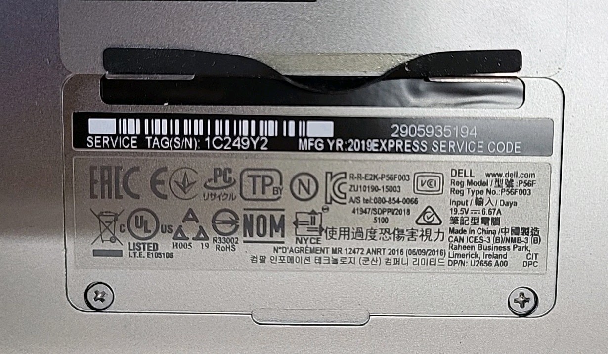 Dell Precision 5540, Intel Core i7-9750H @ 2.6GHz, 8GB RAM, NO SSD, NO OS *READ*