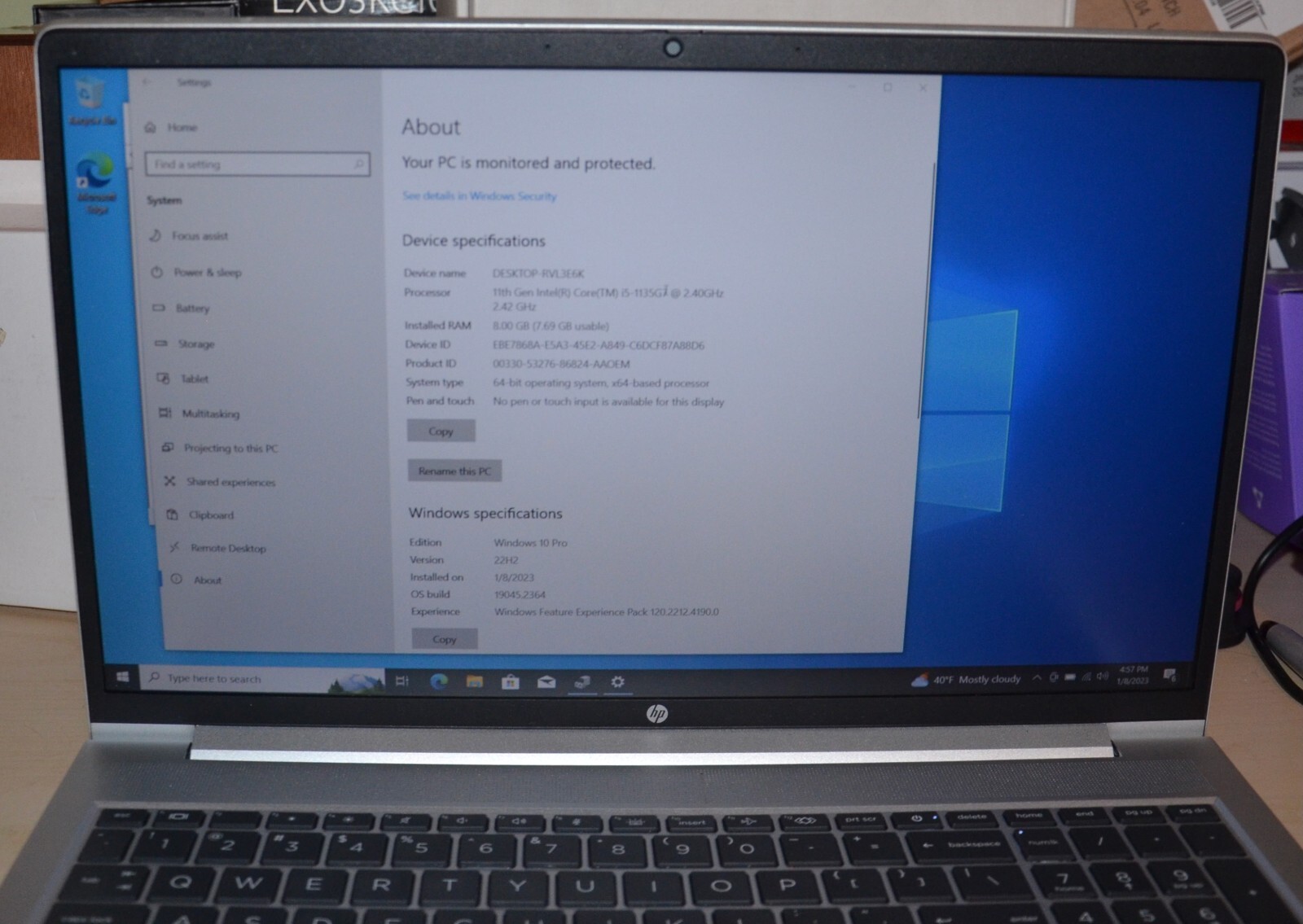 HP ProBook 640 G8 28L15UT#ABA laptop notebook i5-1137G7 2.4ghz 8gb 256gb ssd