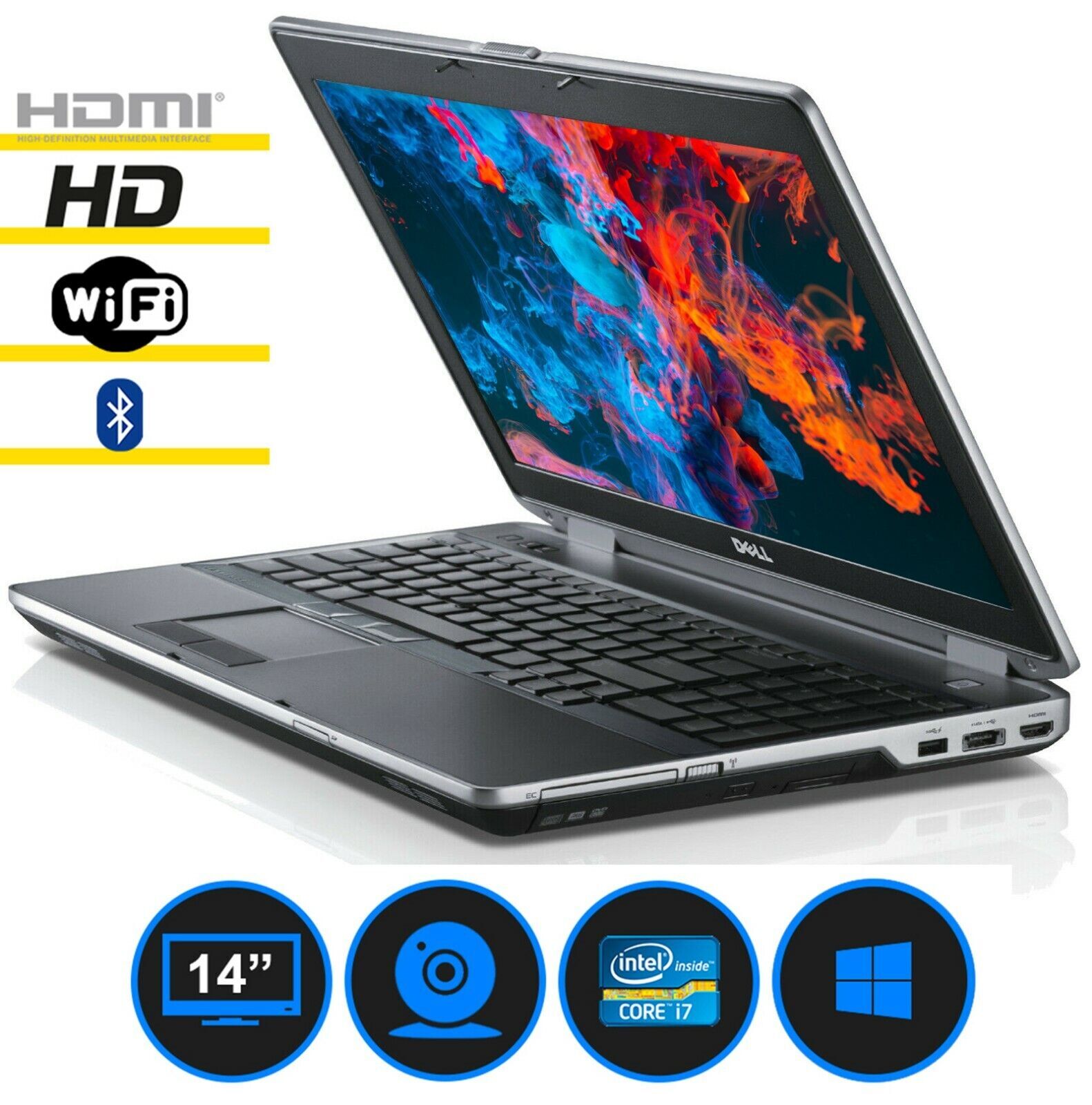 Excellent Dell Latitude E6330 14.1″ HD i5-3320M 8GB/500GB HDD, Windows 10 KAM DVD