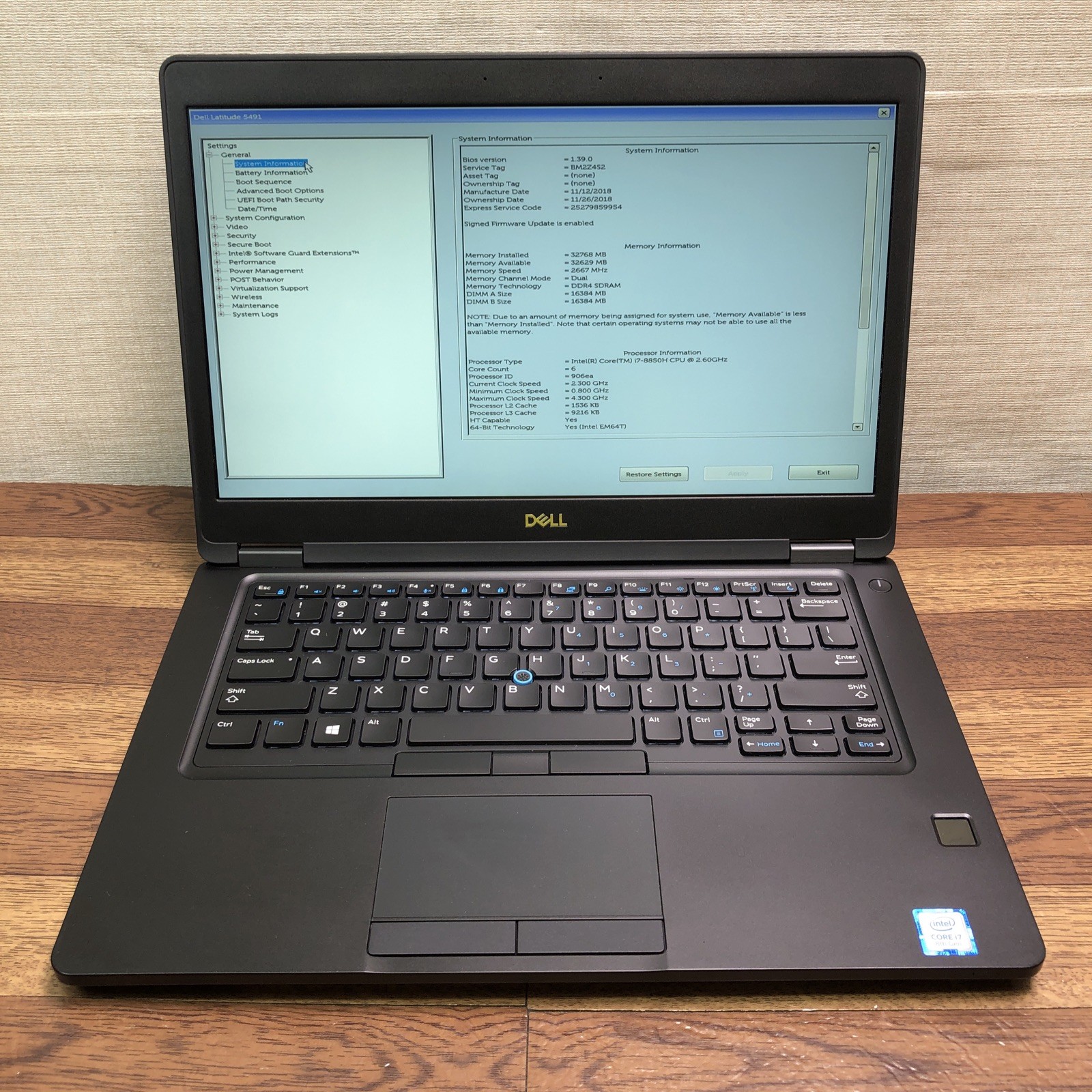 Dell Latitude 5491 14” Intel Core i7-8850H 2.6GHz 32GB RAM 512 GB SSD – No OS