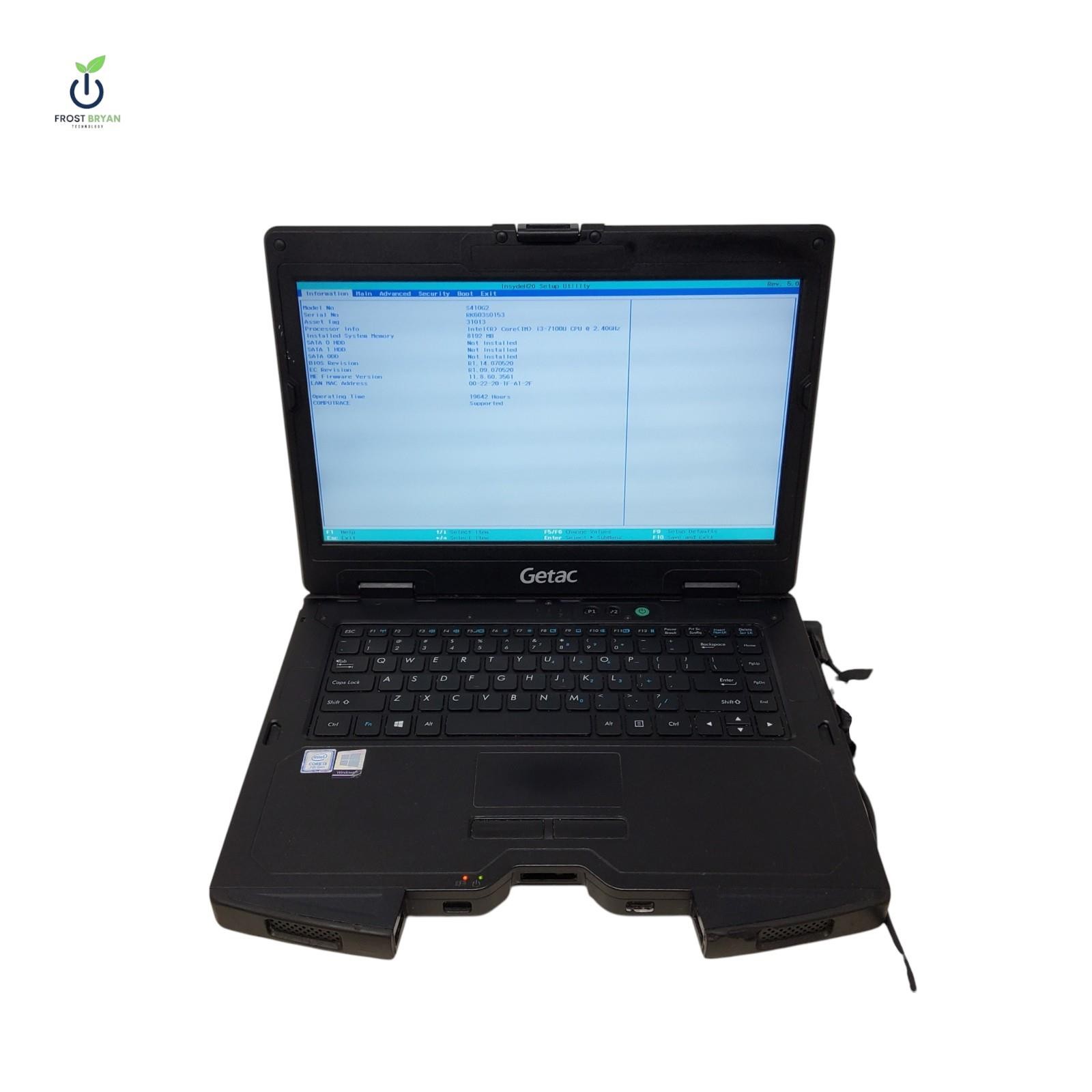 Getac S410G2 Laptop i3-7100U@2.40GHz 8 GB No SSD/OS Grade D [DEFECTIVE]