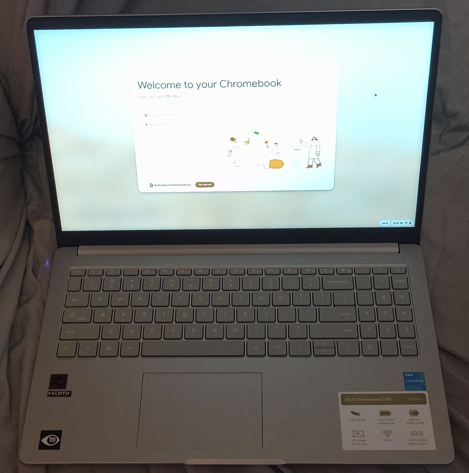 ASUS Chromebook CX15 15.6″ Intel Celeron 4GB 64GB eMMC Chrome OS Wi-Fi 6