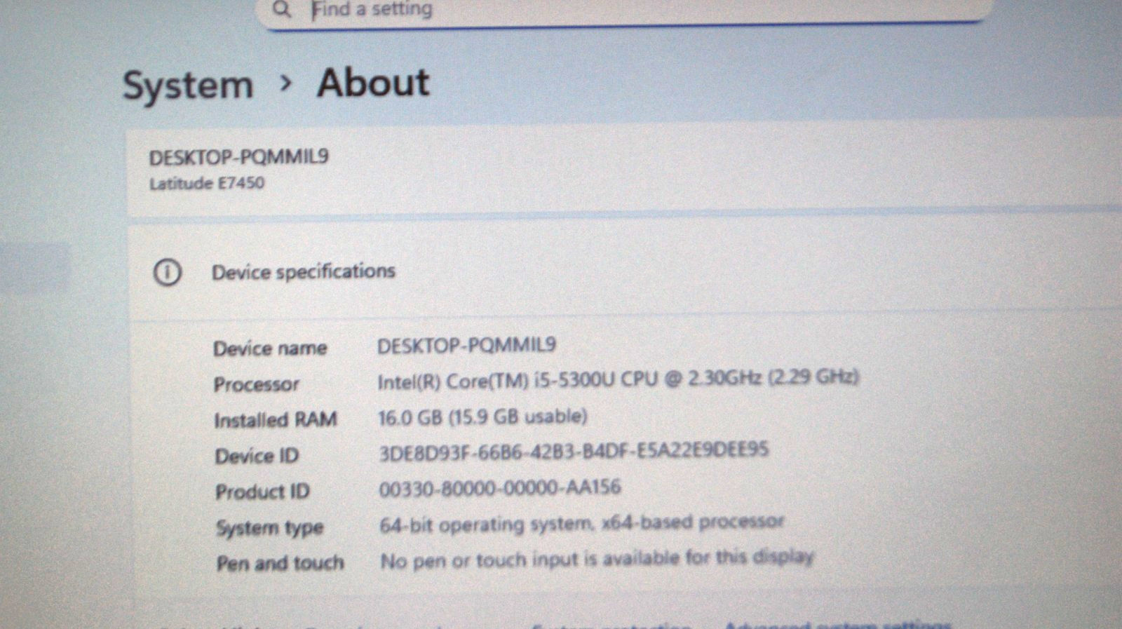 Dell Latitude E7450 Laptop, Core i5-5300U 16GB RAM 512GB SSD Windows 11 Pro