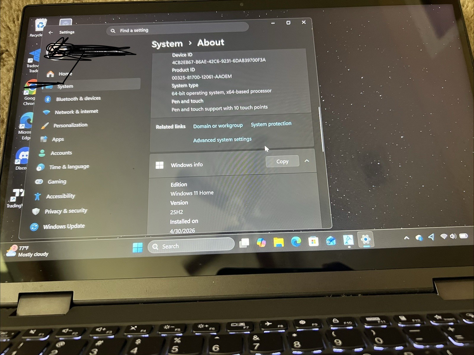 Lenovo Flex 5 14″ Touch Ryzen 5 4500U 16GB 238GB SSD Win 11 Backlit