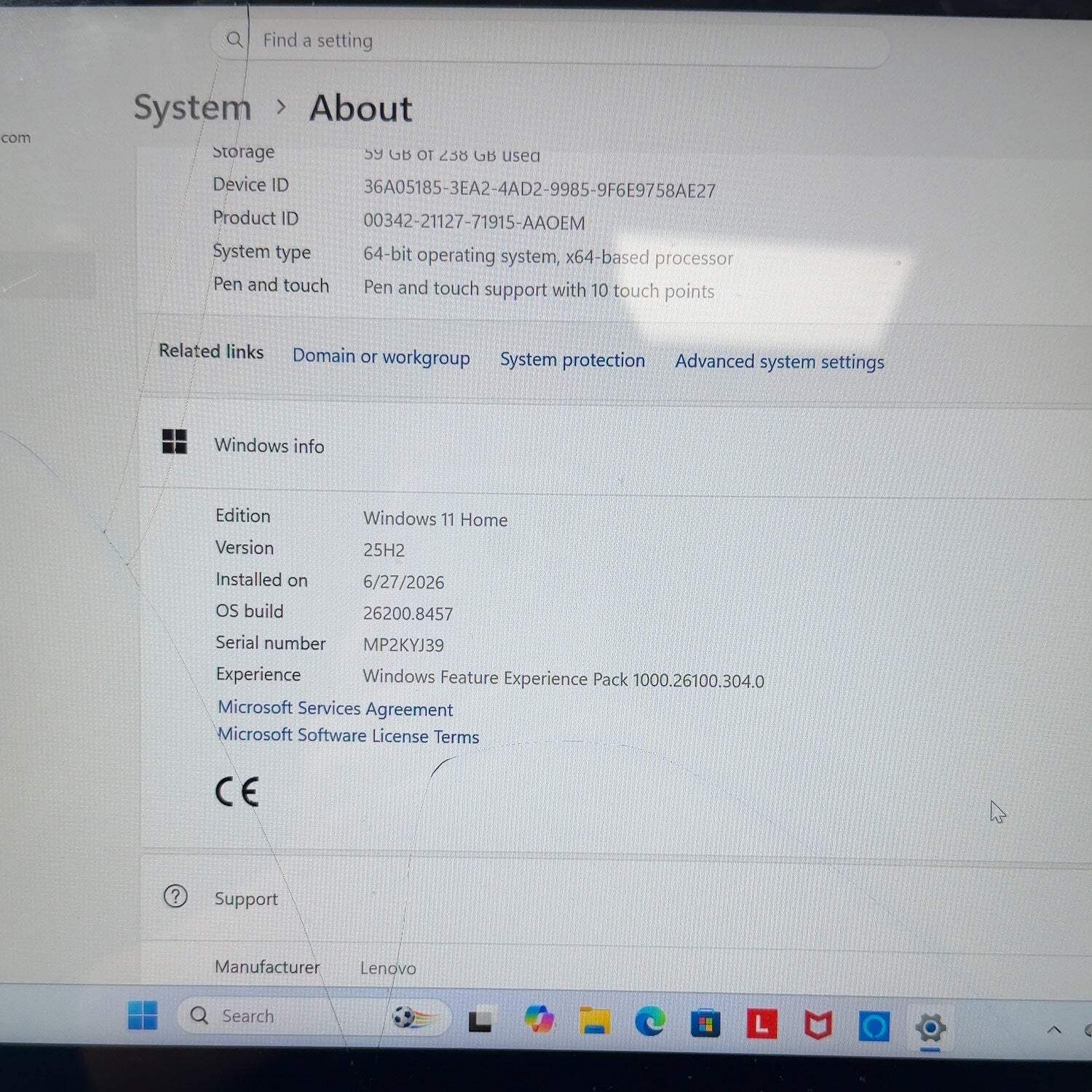 Broken Lenovo Yoga 6 2-in-1 13abr8 13.3″ Ryzen 5 7530U 2.0GHz 8GB RAM Read