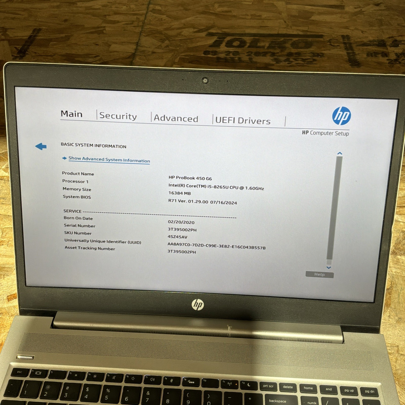 HP ProBook 450 G6 Quad Core i5-8265U 1.60GHz 500GB SSD 16GB RAM – C478