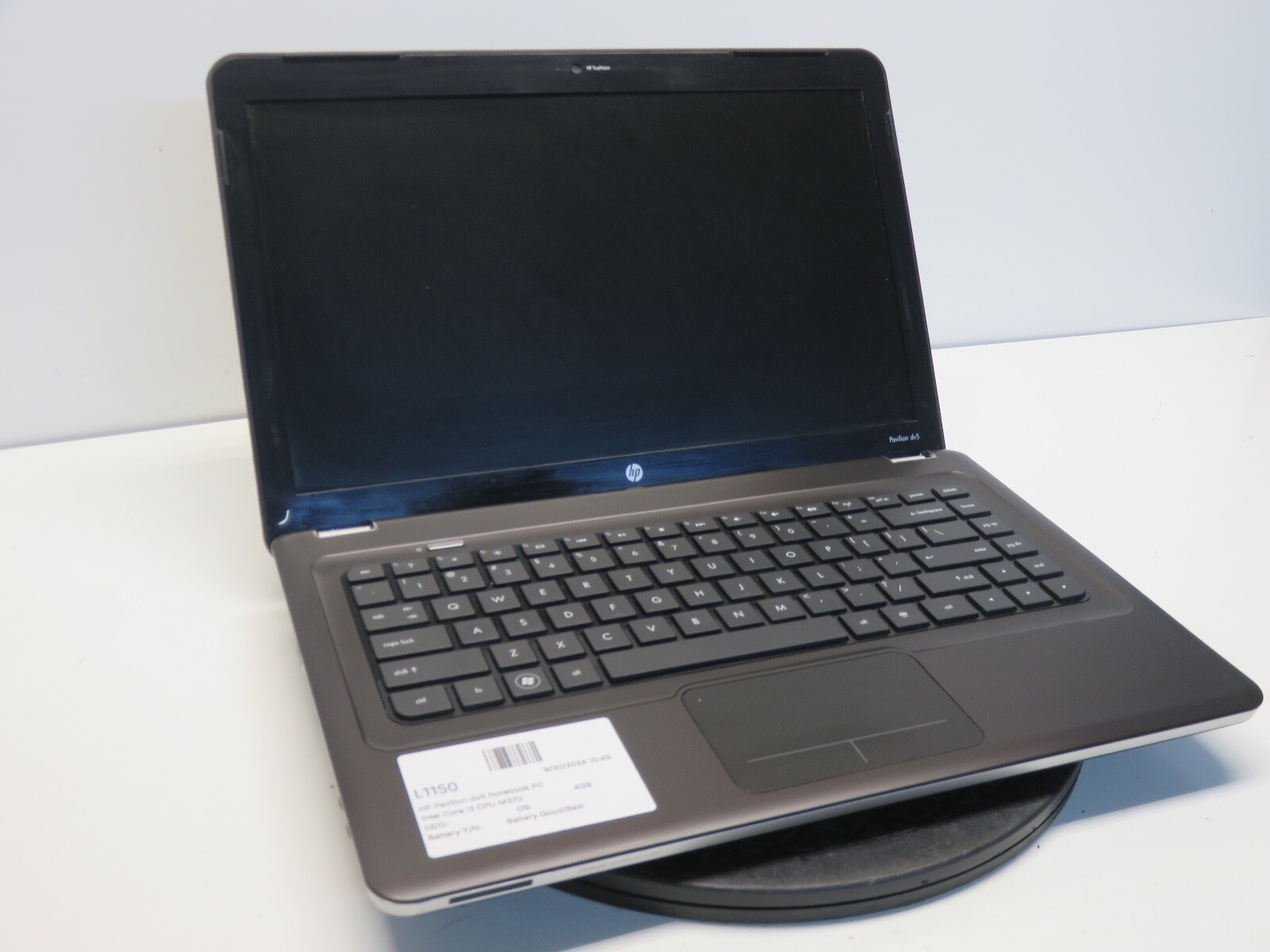 HP Pavilion dv5t-2100 Intel Core i3 CPU M370 2.40GHz 4GB NO HDD No Batt