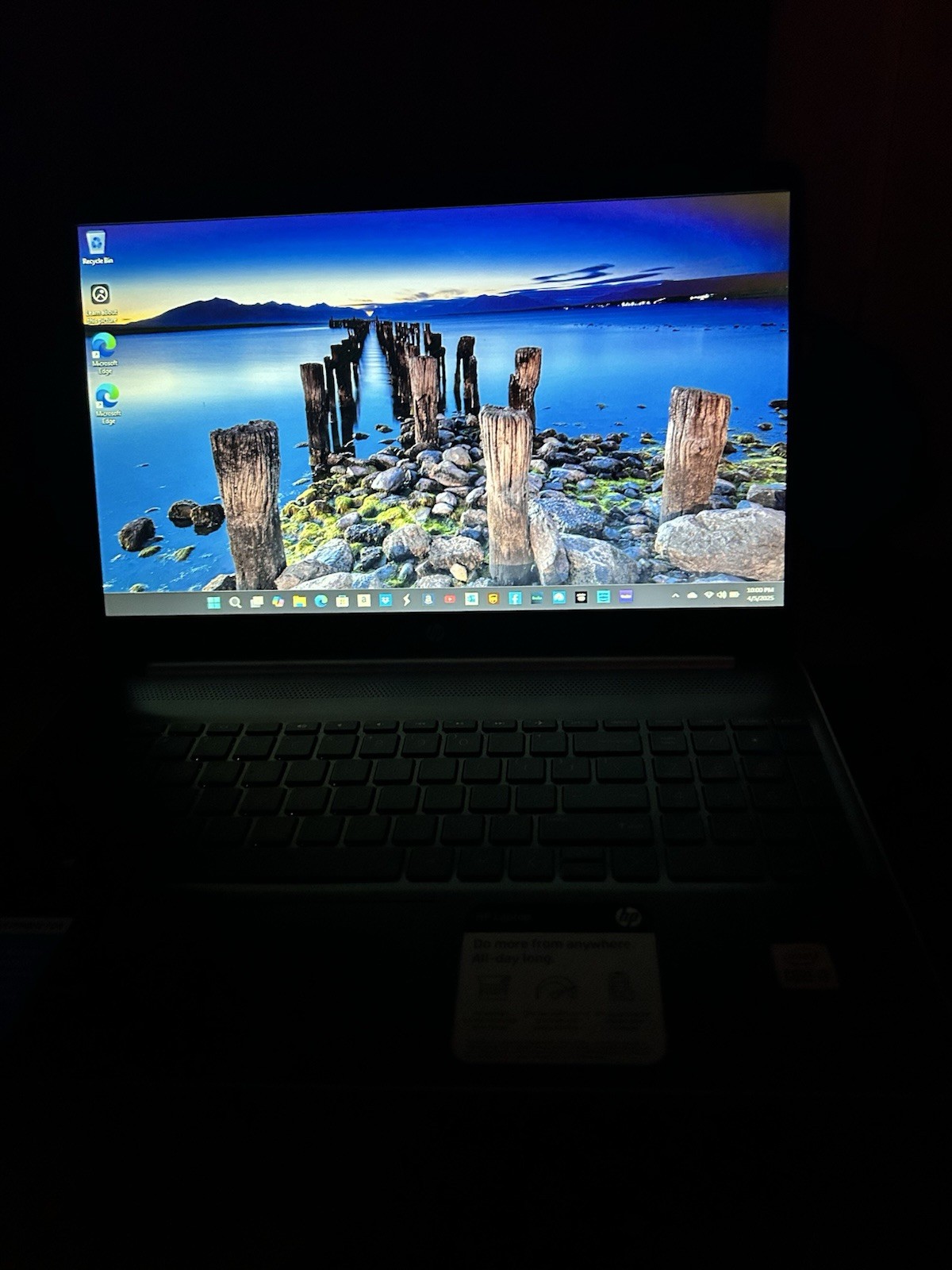 Touchscreen HP Laptop model is intel core i3 10th generation all day battery