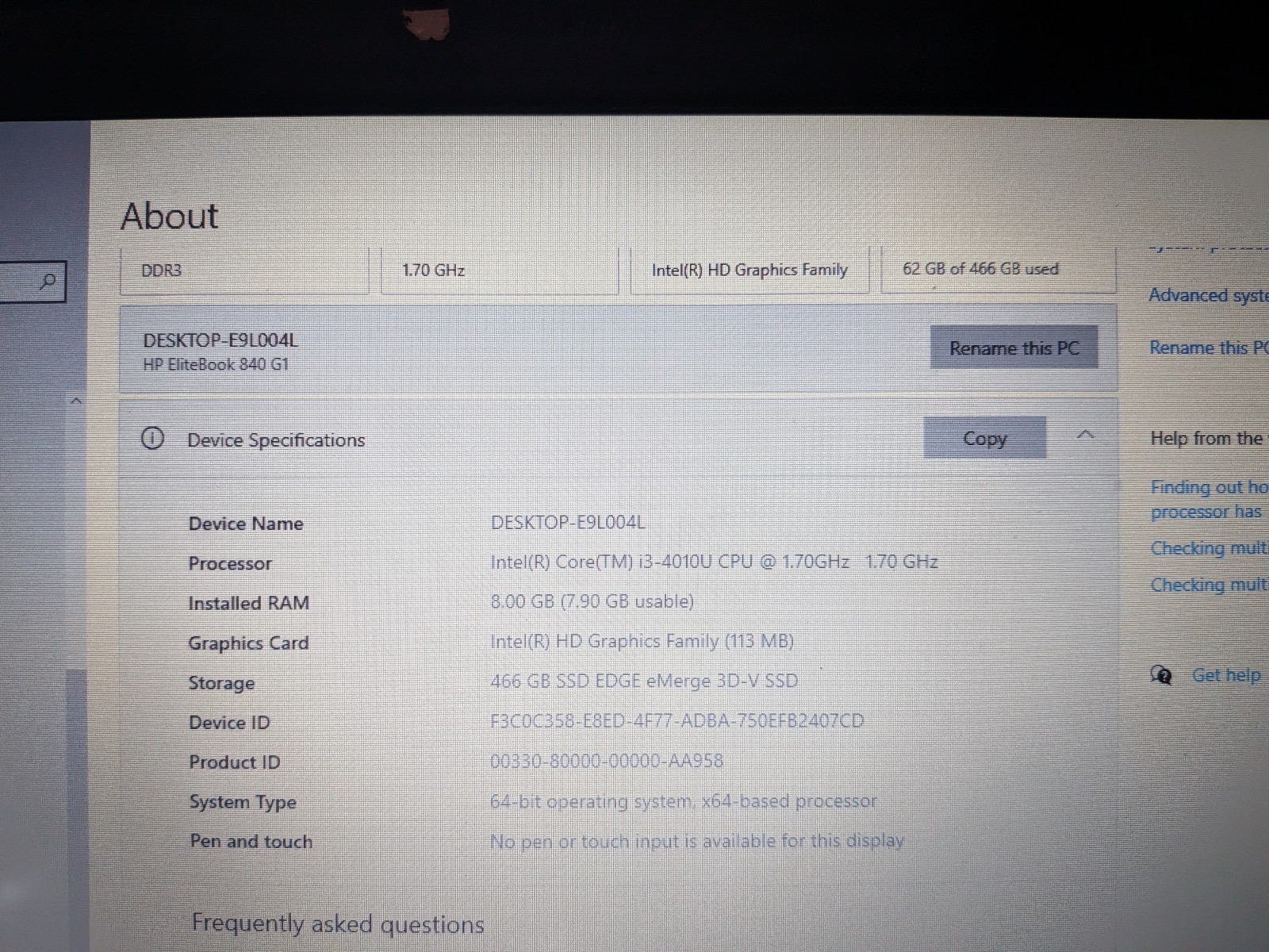 HP Elitebook 840 G1 Work Laptop small time gaming laptop