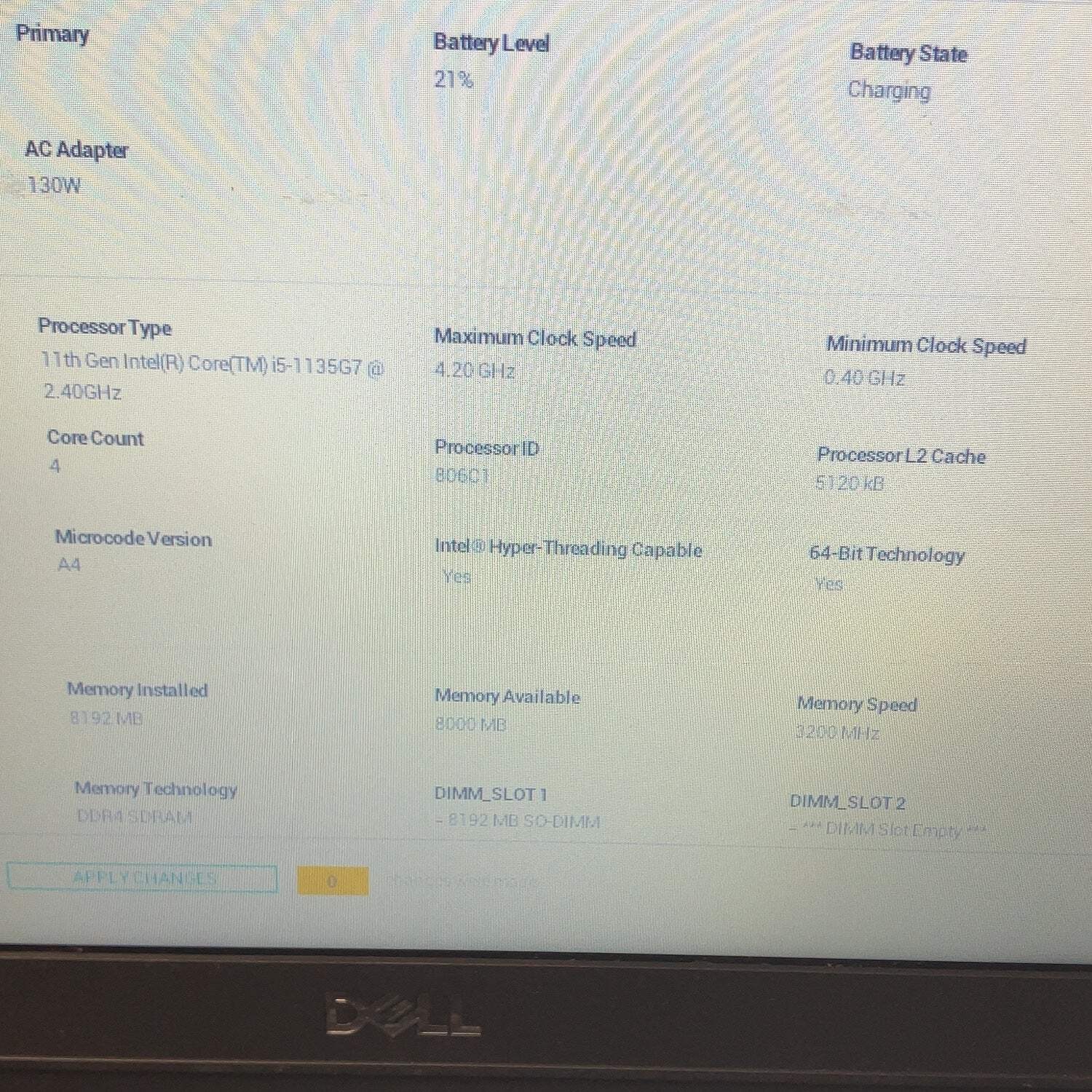 Dell Latitude 3420 14″ i5-1135G7 2.4GHz 8GB RAM NO SSD NO OS