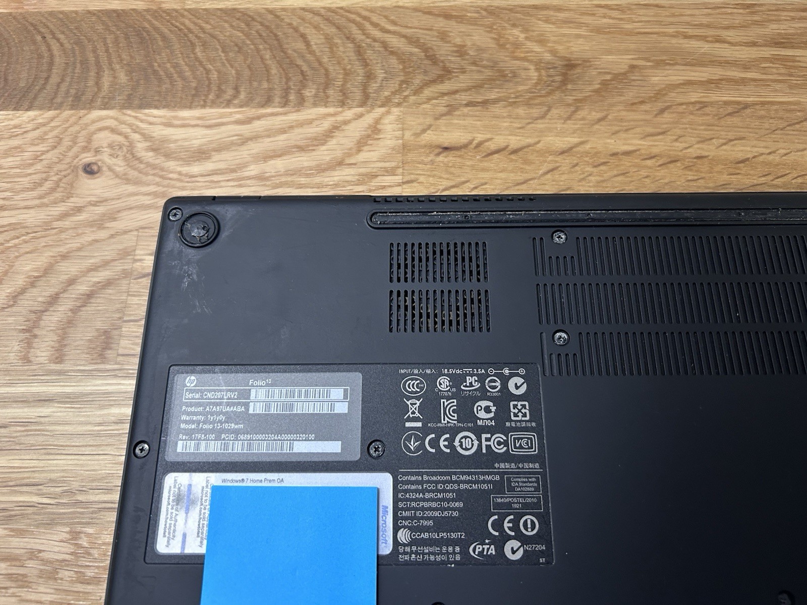 HP FOLIO 13 1029WM I3-2367M 1.40GHz 4GB RAM 128 SSD Good Battery Win 10