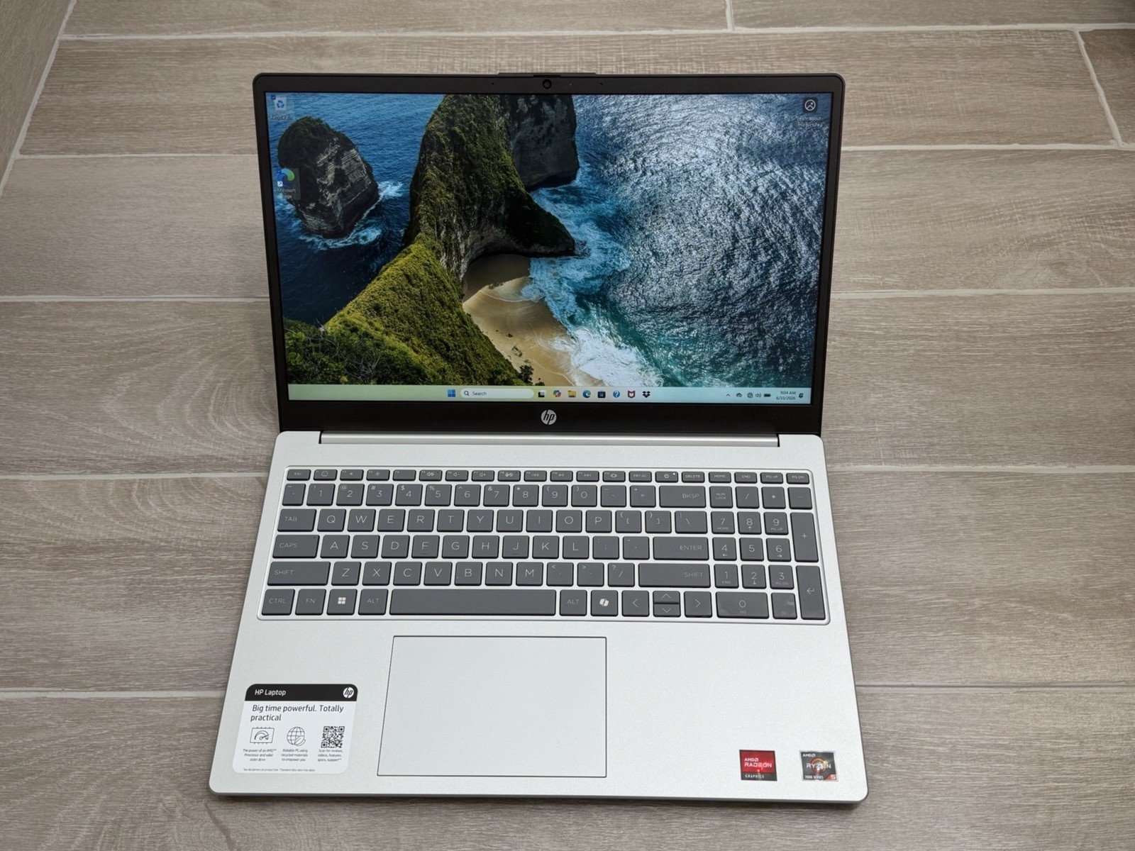 HP 15-FC0025WM 15.6″ Touch Laptop Ryzen 5 7520U 8GB RAM 256GB NVMe SSD Win-11