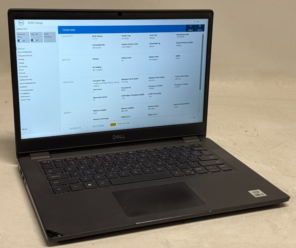Dell Latitude 3410 14″ (i5-10210u 1.60GHz – 8GB RAM – 256GB SSD – Win11Home)