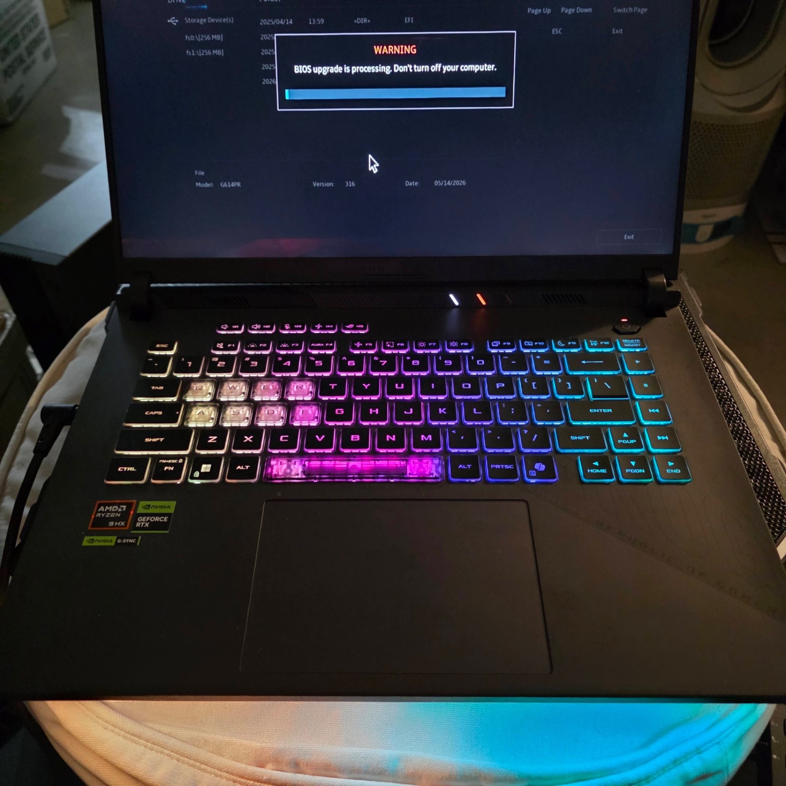 ASUS ROG Strix G16 FHD+ 165Hz Ryzen 9 8940HX 32GB 1TB RTX 5070Ti 140W 12GB WNTY