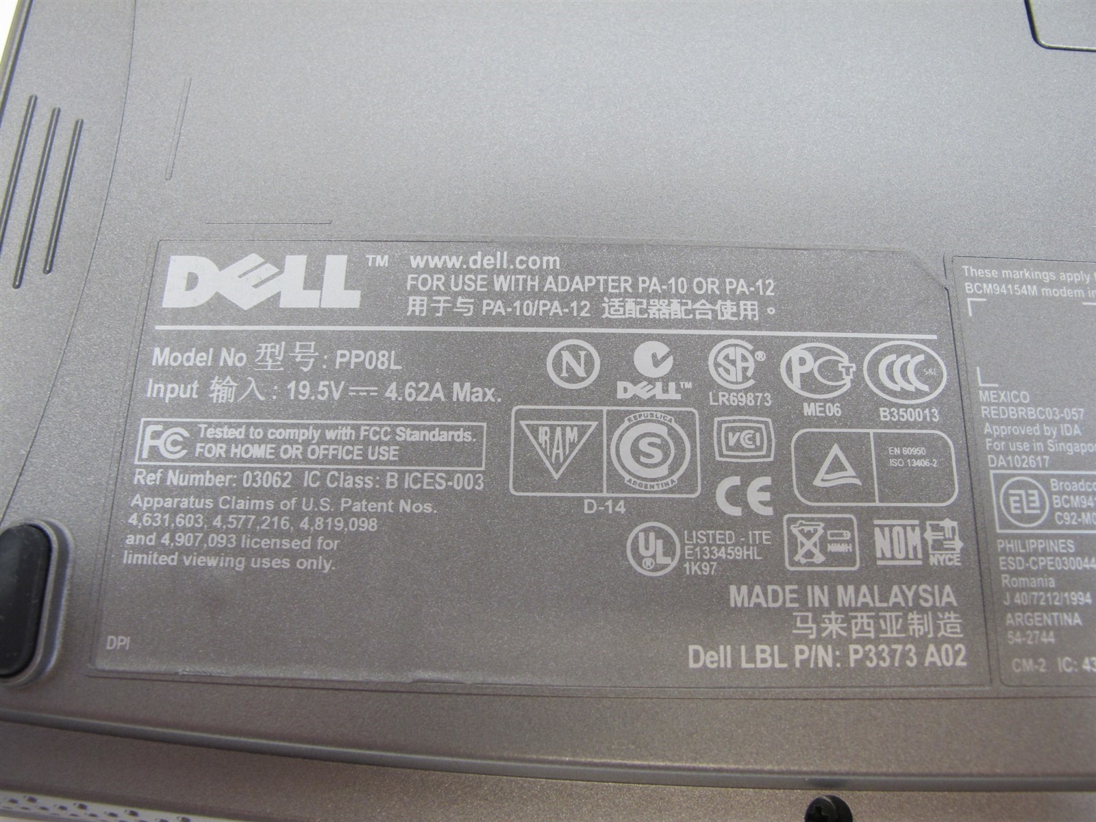 Dell Inspiron 1150 Laptop PP08L Intel Celeron 2.60 GHz No Ram No HDD – Damaged