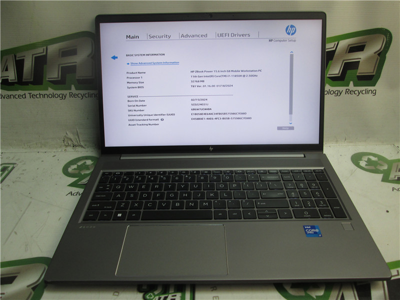 HP ZBook Power Laptop i7-11850H 2.5GHz 32GB RAM 512GB SSD Windows 11 Pro COA