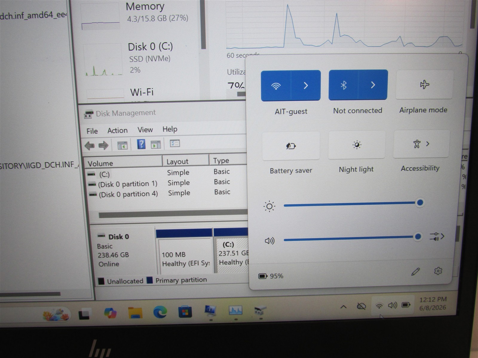 HP Elitebook 840 G6 i5-8365U 1.6GHz 16GB RAM 256GB NVME 14″ Win11 Pro Touch SPOT