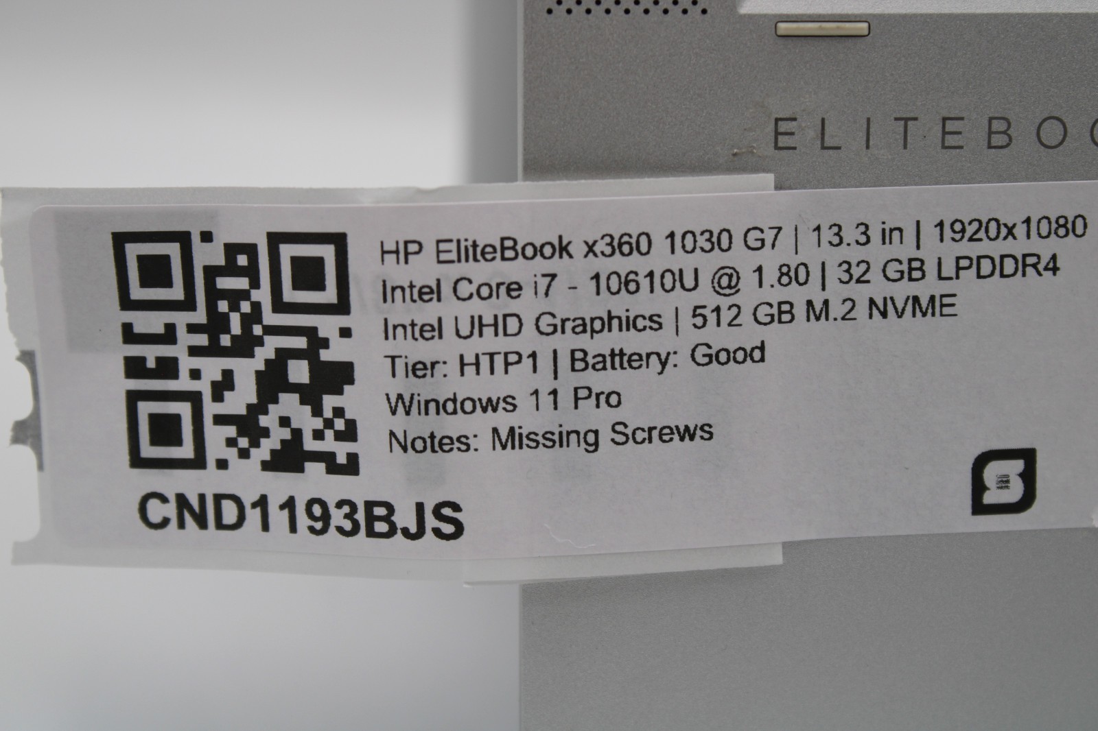 HP EliteBook x360 1030 G7 Touch i7-10610U @ 1.8 GHz 32GB RAM 512GB SSD W11P