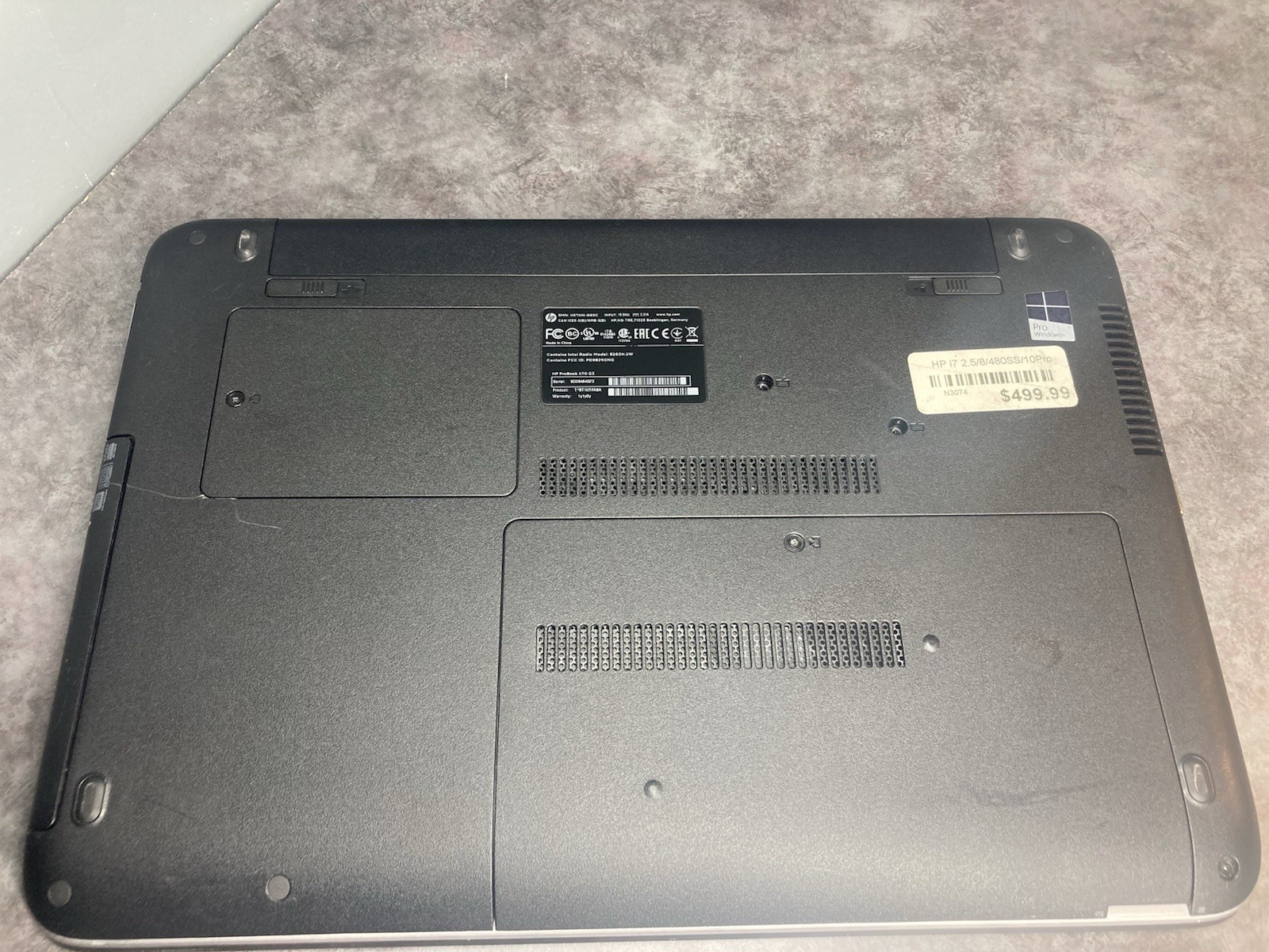 HP ProBook 450 G3 Laptop. Intel I7 6 Gen 4GB Or DDR3 RAM. No SSD/HDD