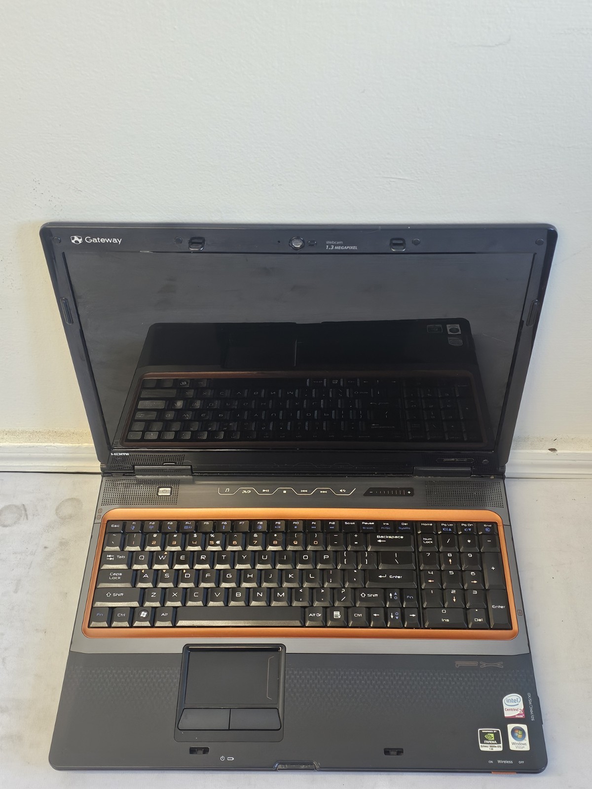 Gateway FX MS2252 Laptop – Intel Duo P8400 – 4GB RAM – NO BATT Parts/Repair-READ