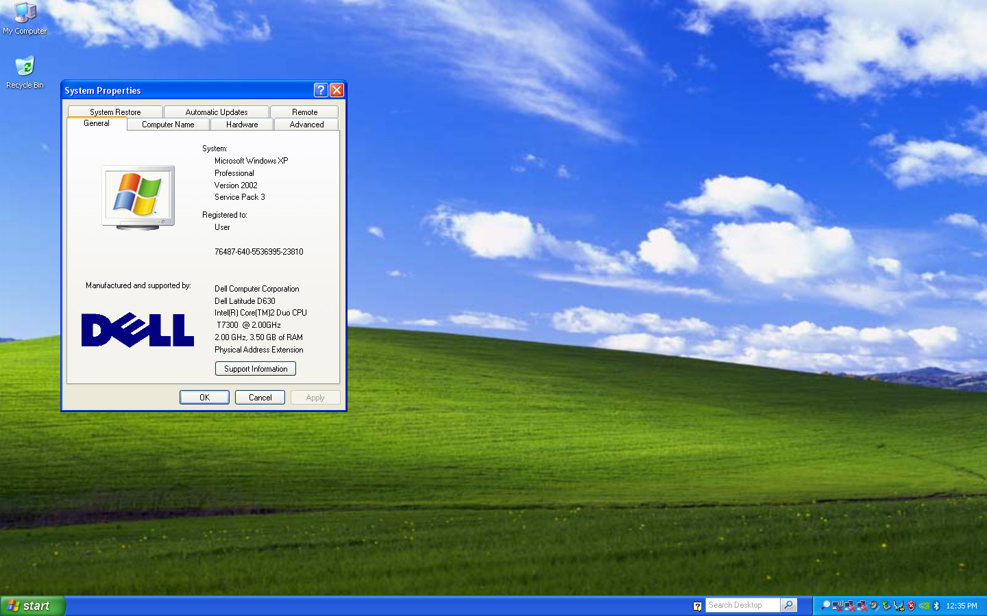 Dell Latitude D630 Core 2 Duo @2.0GHz 4GB RAM 256GB SSD Windows XP Pro SP3