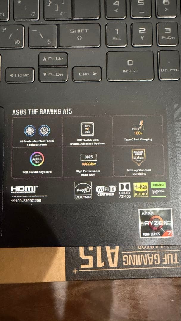 ASUS TUF Gaming A15 FA507 15.6″ FHD AMD Ryzen 7 7735HS 16GB 512GB SSD 8GB VRAM