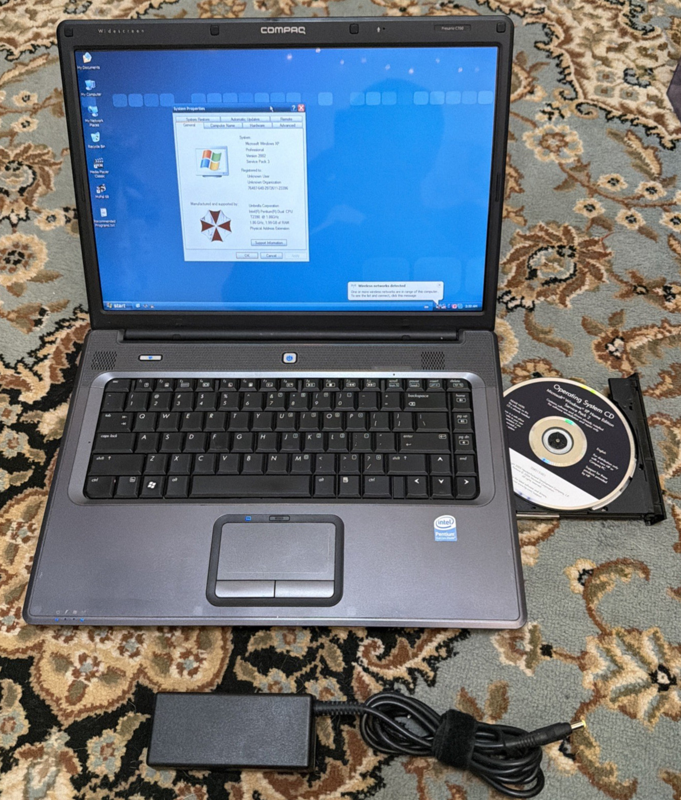 Compaq Presario C700 Windows XP Laptop Intel Pentium T2390 1.83GHz 160gb HDD 2GB