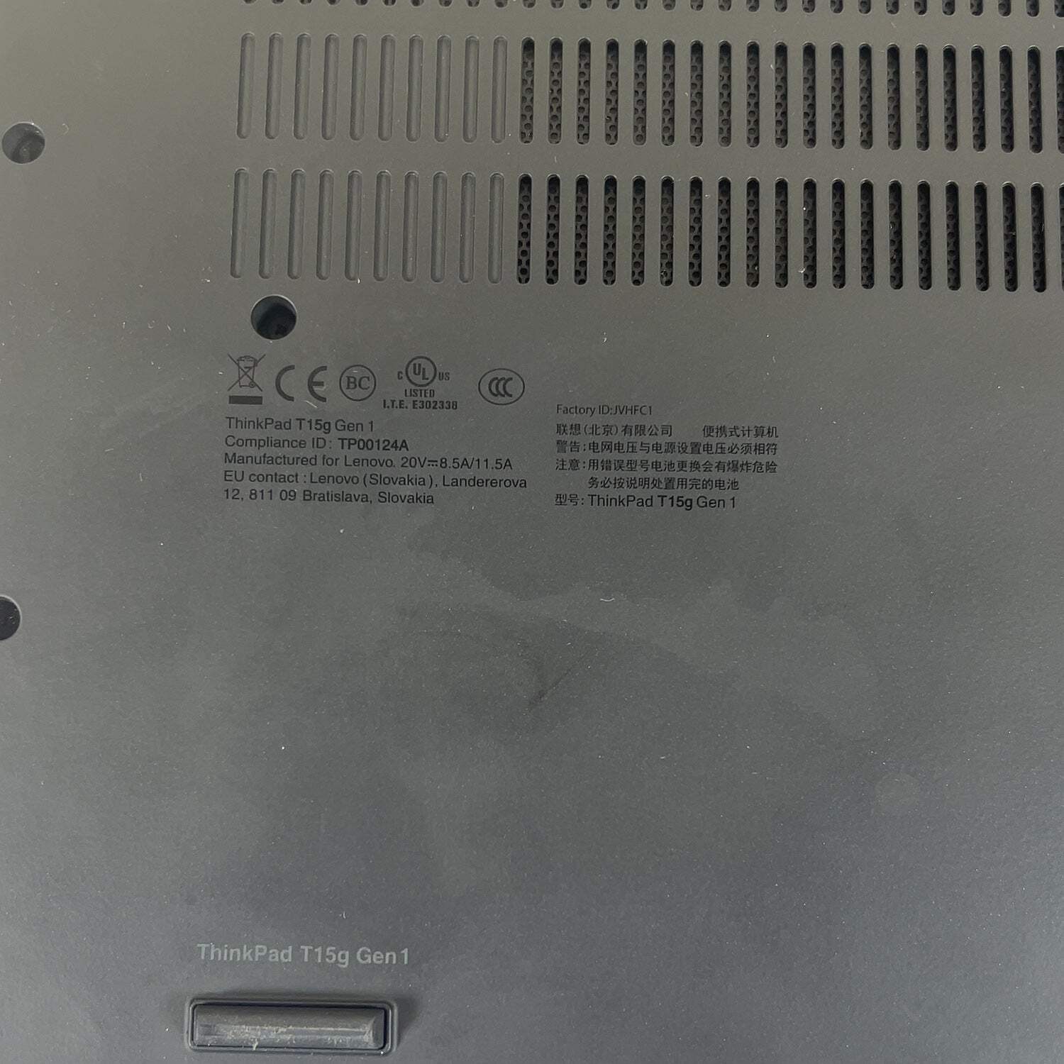 Broken Lenovo Thinkpad T15G Gen 1 i7-10750H 32GB RAM 1TB SSD RTX 2070 Super Read