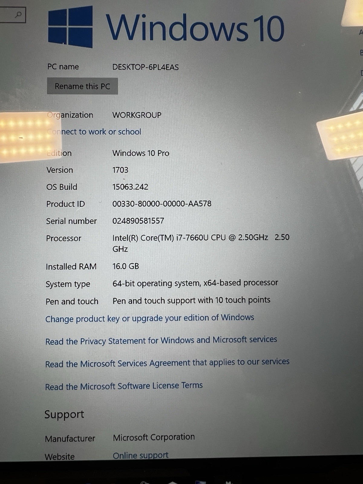 Microsoft Surface Laptop 13.5” (512 GB, Intel Core i7 7th Gen., 16 GB) -…