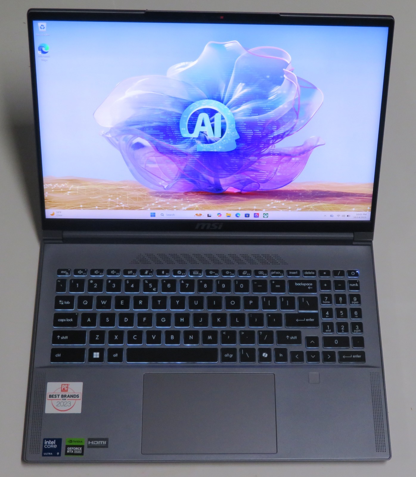 MSI Creator 16 AI Studio A1VHG 16.0″UHD+ Core Ultra 9 185H 32GB 1TB RTX 4080