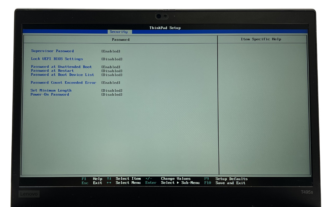 Lenovo ThinkPad T495s AMD RYZEN 5/7, 8/16GB, NO SSD (COMPUTRACE/BIOS LOCK) READ