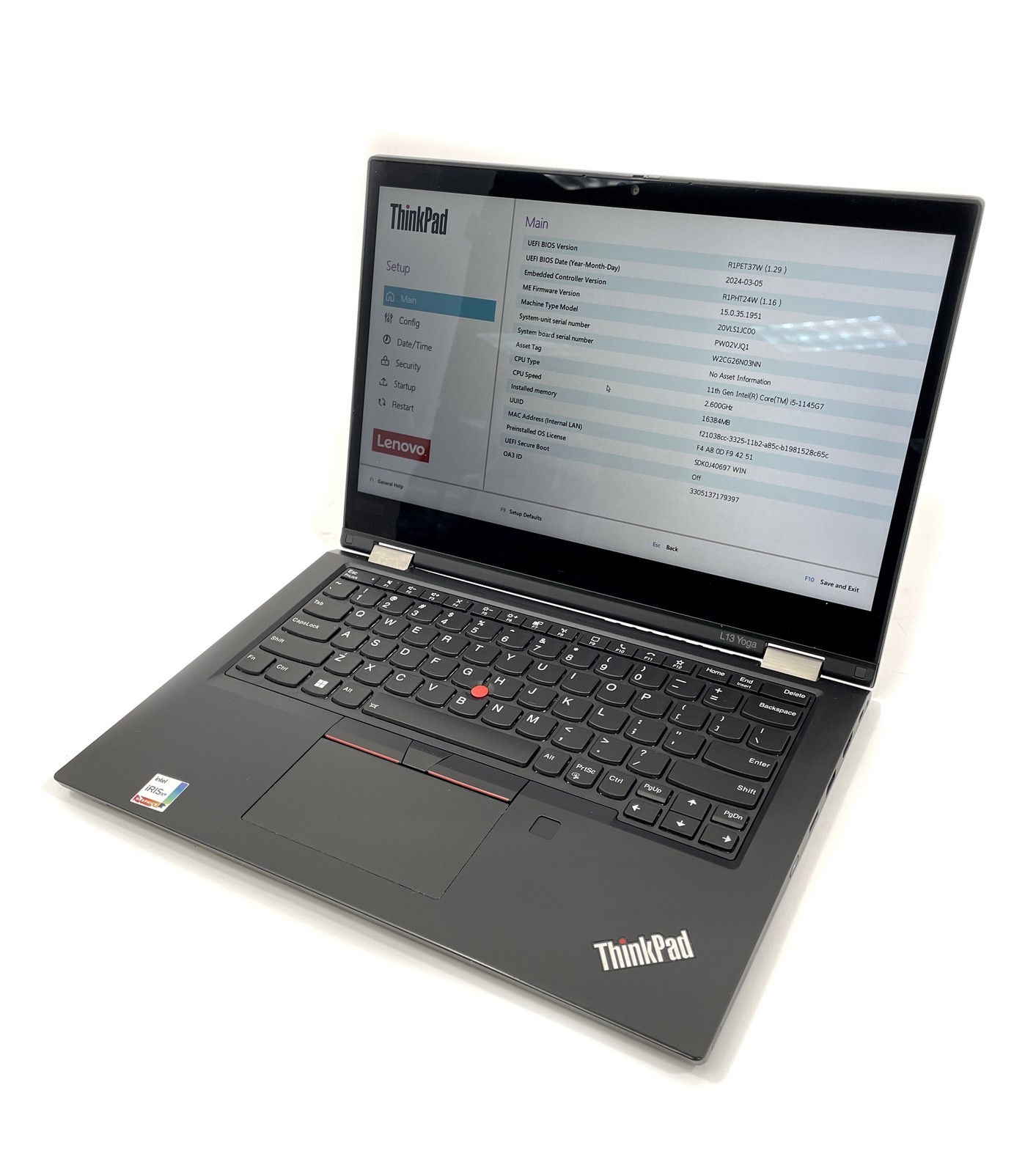Lenovo ThinkPad L13 Yoga Gen 2 Laptop i5-1145G7 2.6GHz 256GB SSD 16GB RAM NO OS