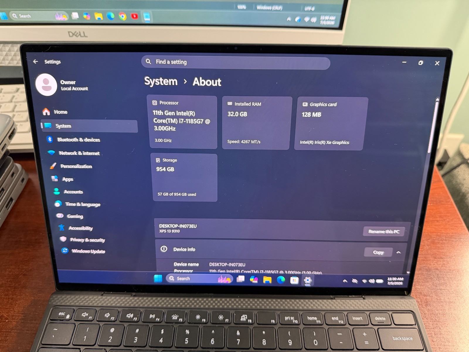 Dell XPS 13 9310 Silver 3.5K OLED Touch i7-1185G7 32GB 1TB SSD Excellent Win11P