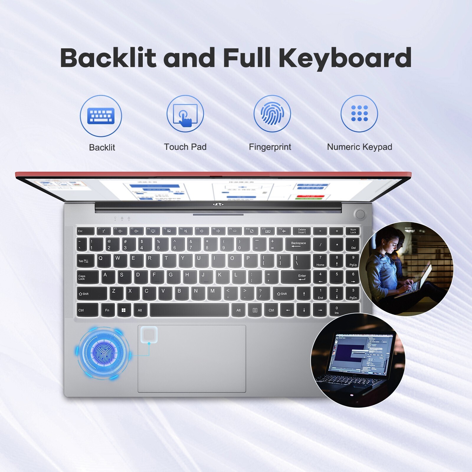 NIMO 15.6″ FHD IPS Business Laptop 8 Cores i5-12450H 16GB RAM 512GB SSD Win 11