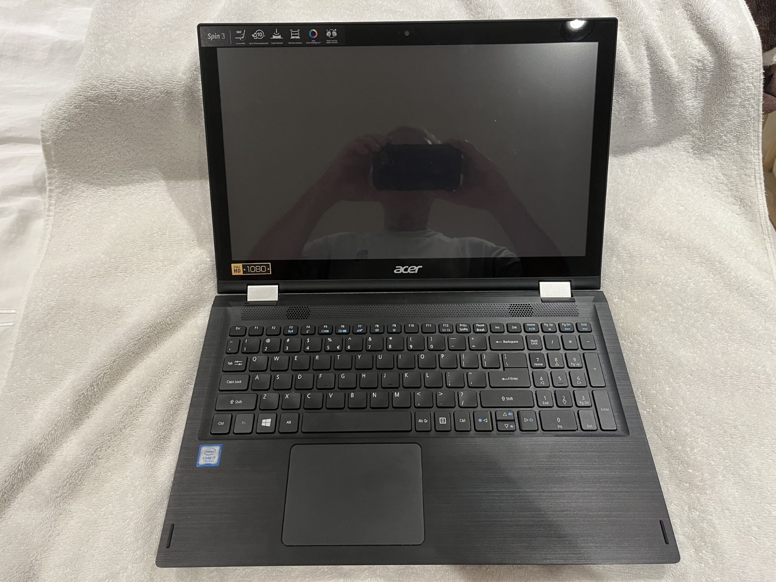 ACER Spin3 SP315-51-757C i7-7500U 2.7Ghz 256 SSD 1TB HDD 1080 15.6″ Display