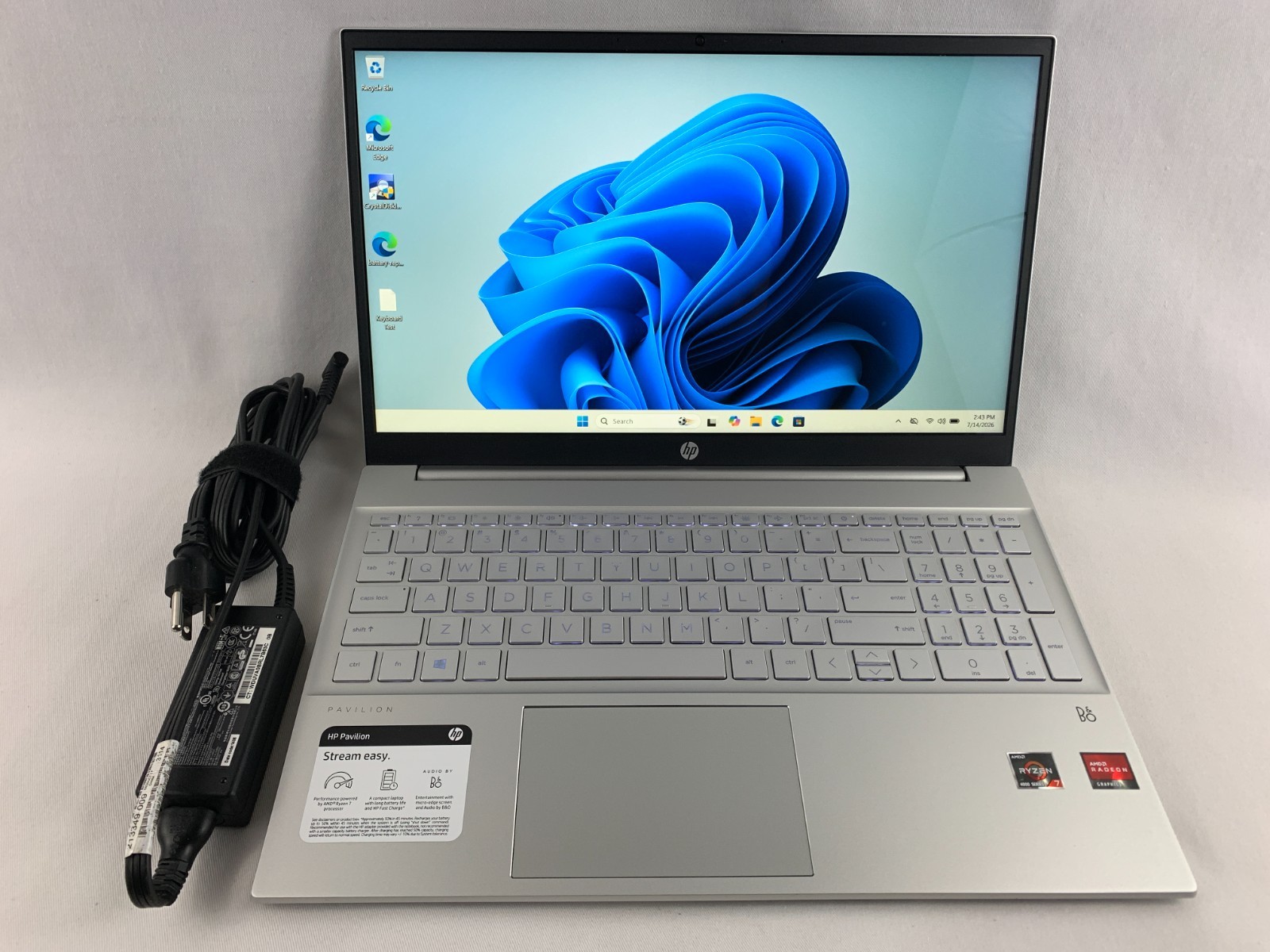 HP Pavilion 15-eh0015cl, AMD Ryzen 7 4700U 2GHz, 8GB RAM, 512GB SSD, Win11H