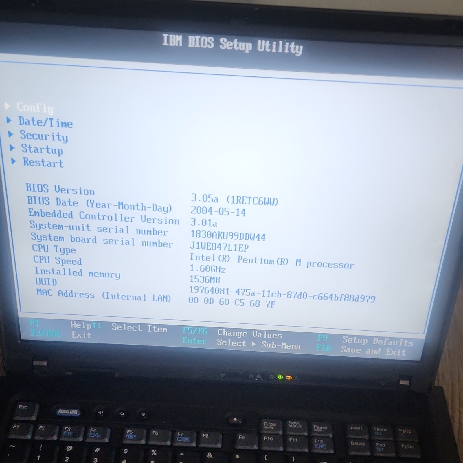 IBM ThinkPad 14.1″ Black Laptop XP Pro Pentium M 1.86GHz 512MB 40GB