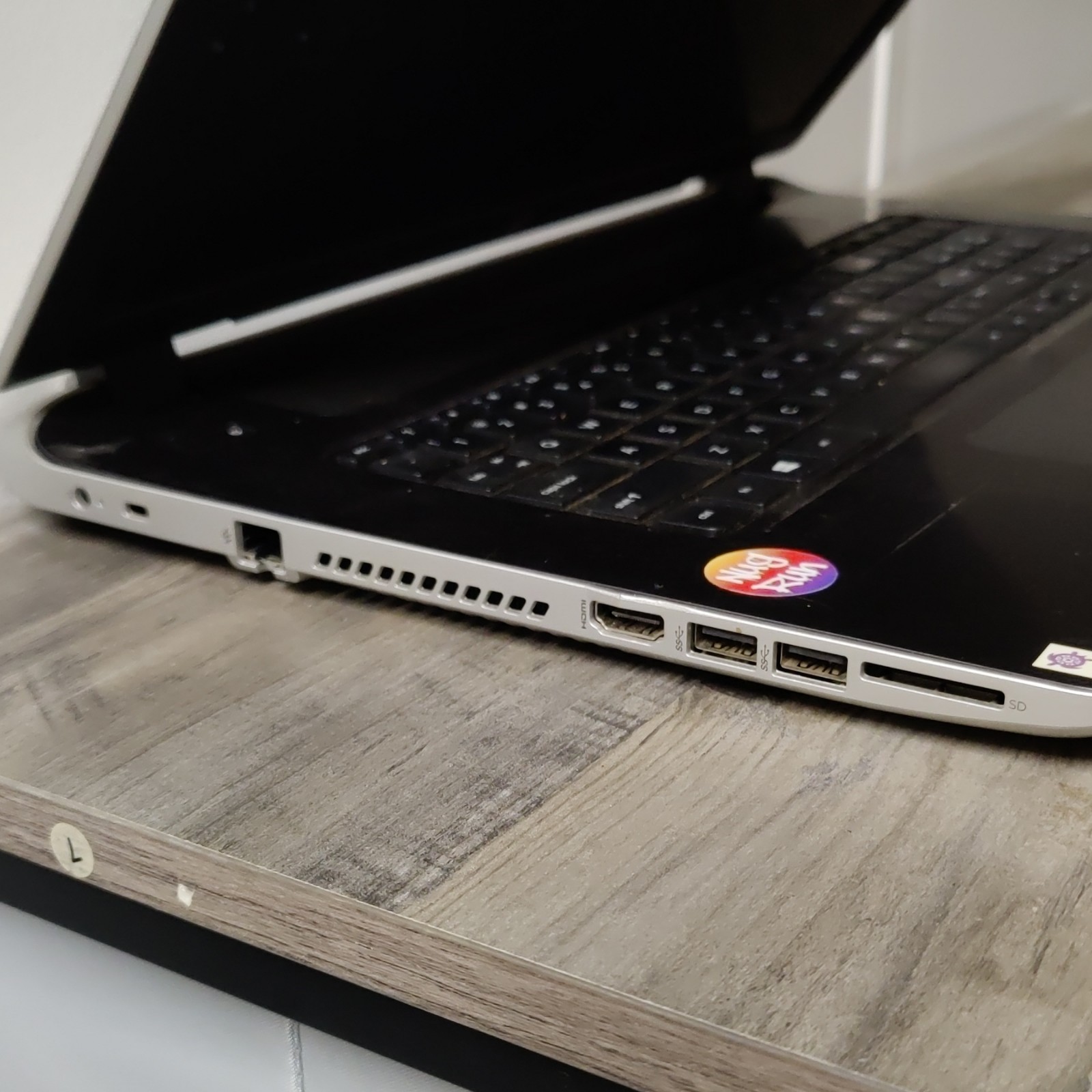 As is HP Pavilion Notebook Laptop Silver Black Built-in Webcam