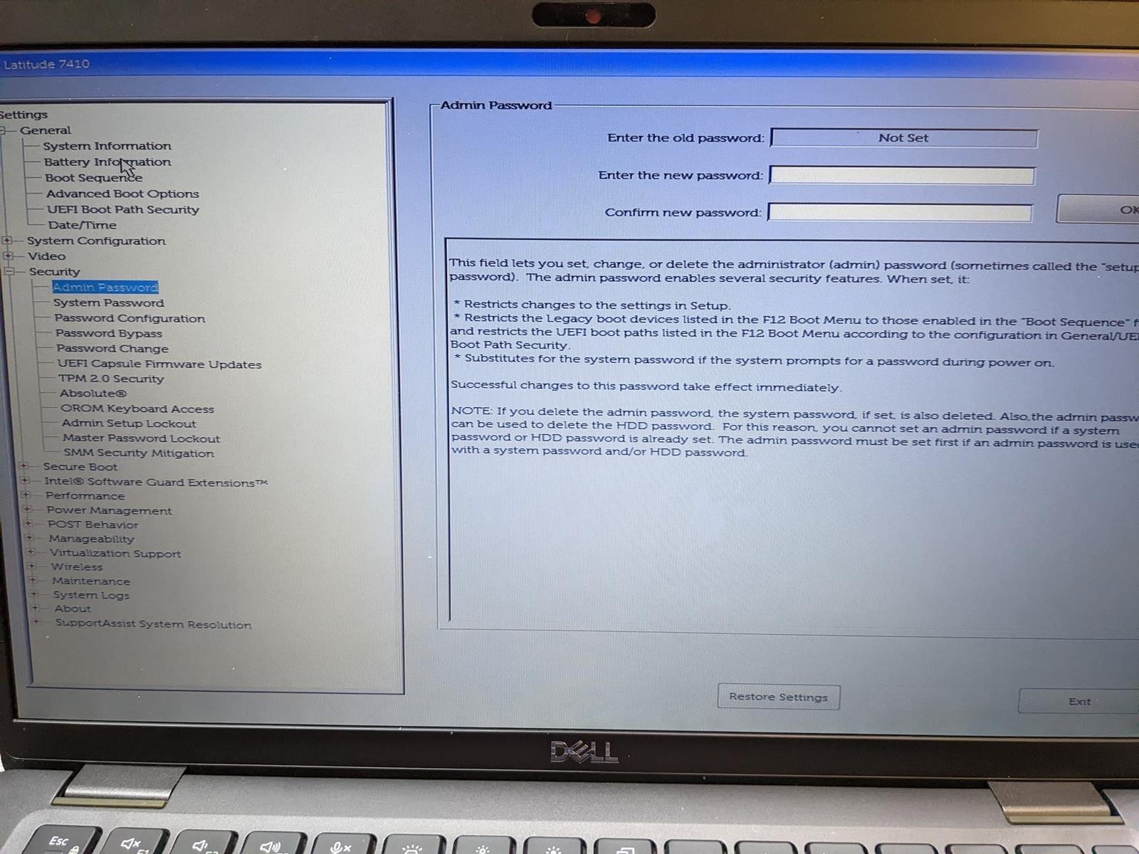 DELL LATITUDE 7410 i5-10310U @ 1.70 GHz, 16 GB RAM, NO HDD/OS