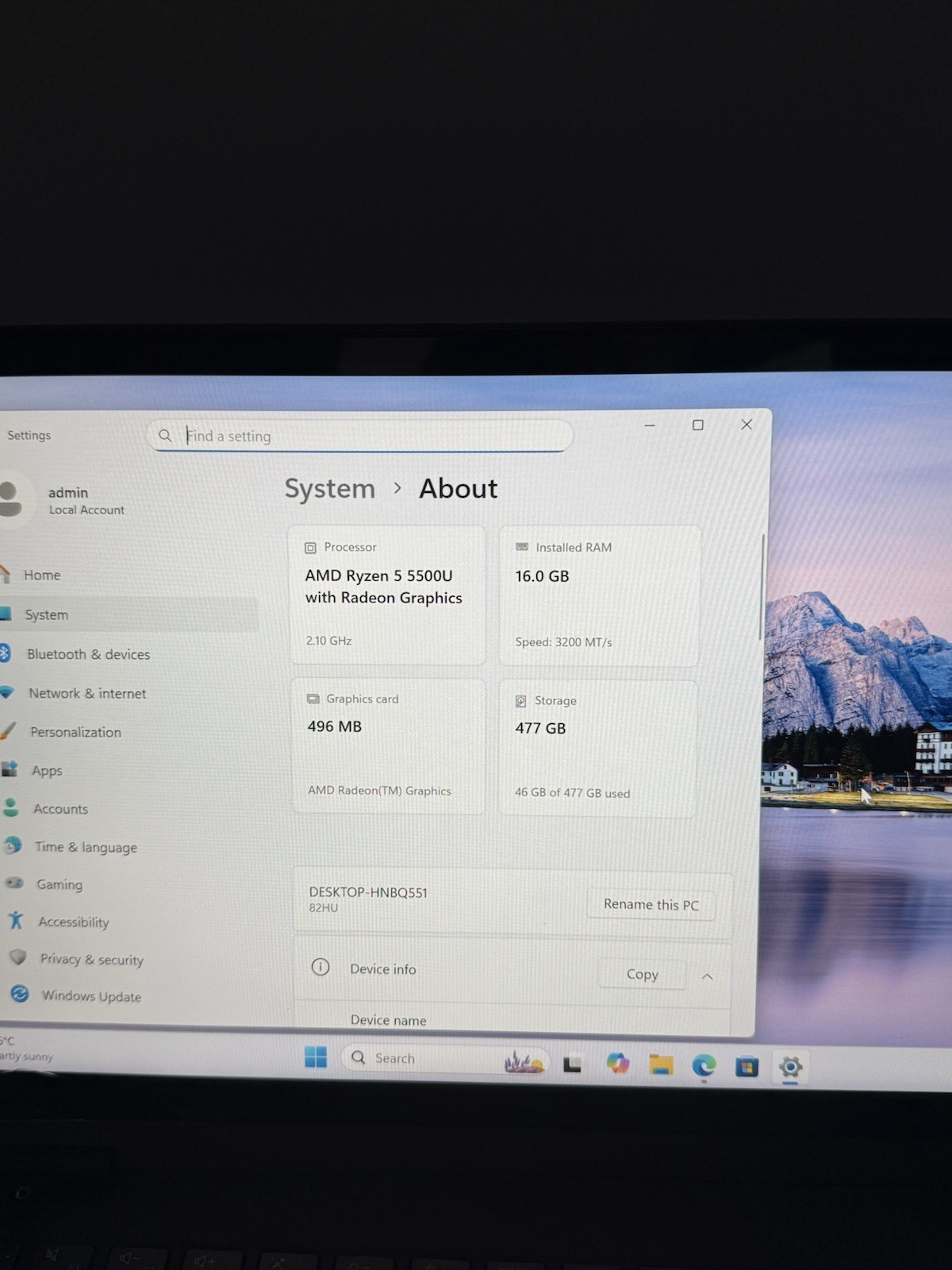 Lenovo IdeaPad Flex 5 14” – Ryzen 5 5500U/16GB RAM/512GB SSD (HINGE ISSUE) 45C