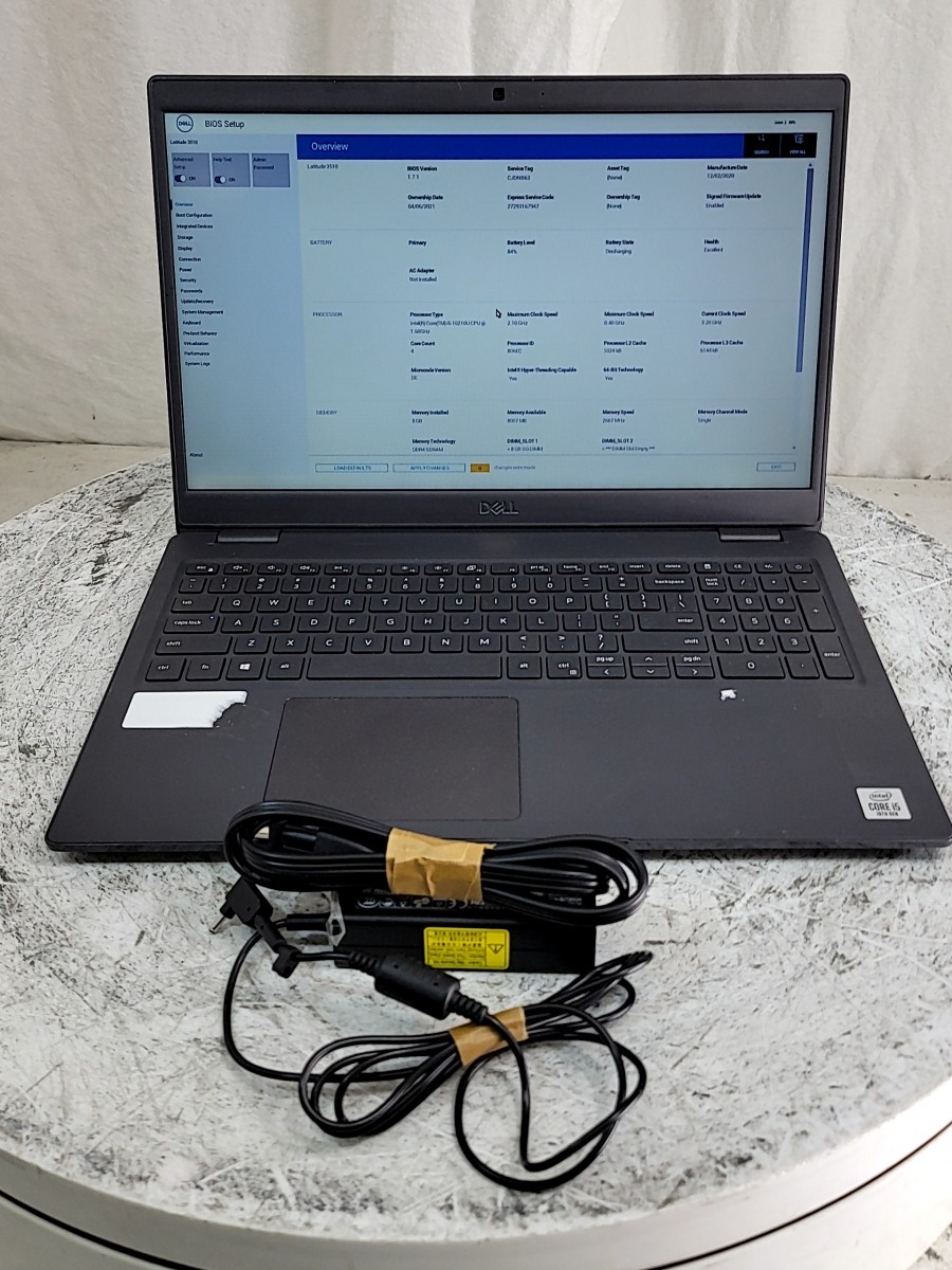 DELL LATITUDE 3510 PC Laptop INTEL CORE I5-10210U 8GB 240GB
