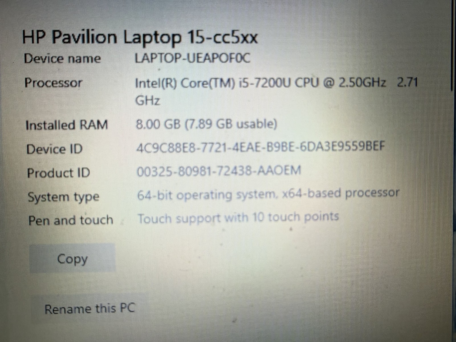 hp pavilion 15 touchscreen laptop with charger included! Great condtion!