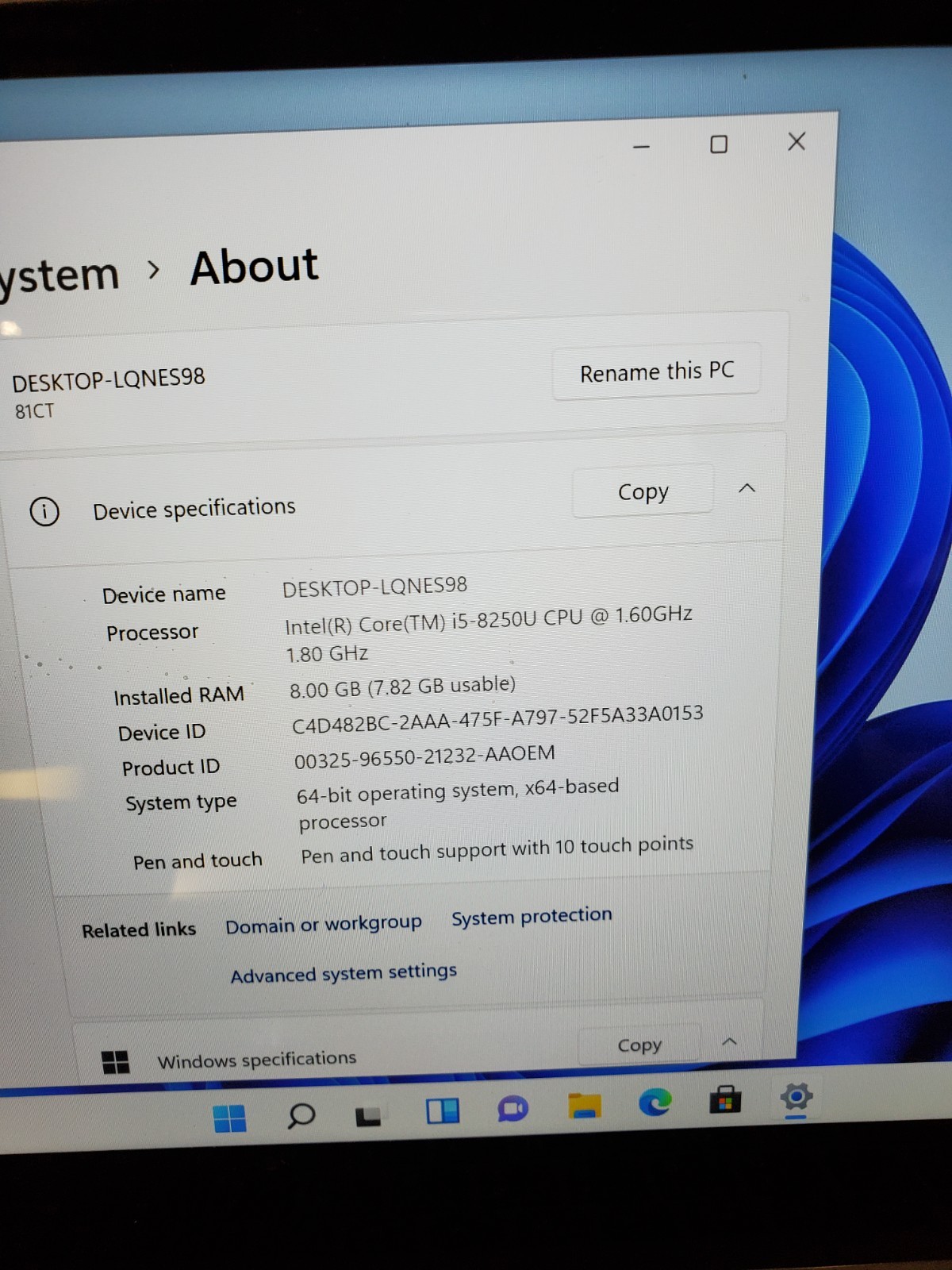 Lenovo Yoga 730-13IKB 2-in-1 i5-8250U 8GB RAM 256GB SSD Win11 NO BATTERY! #69