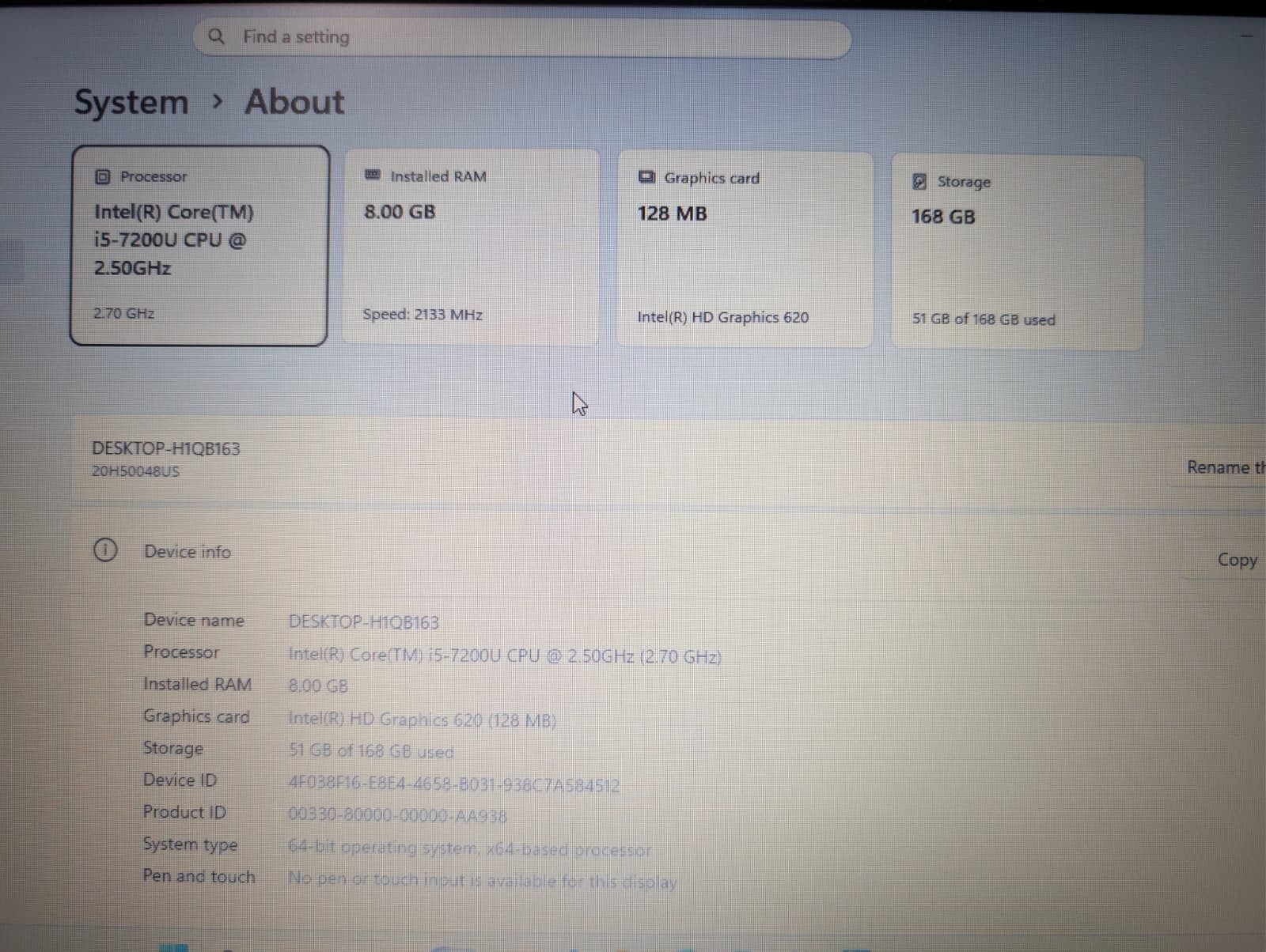 LENOVO THINKPAD E570 | i5-7200U 8GB RAM 180GB SSD | HD Windows 11 Pro | DVD-RW