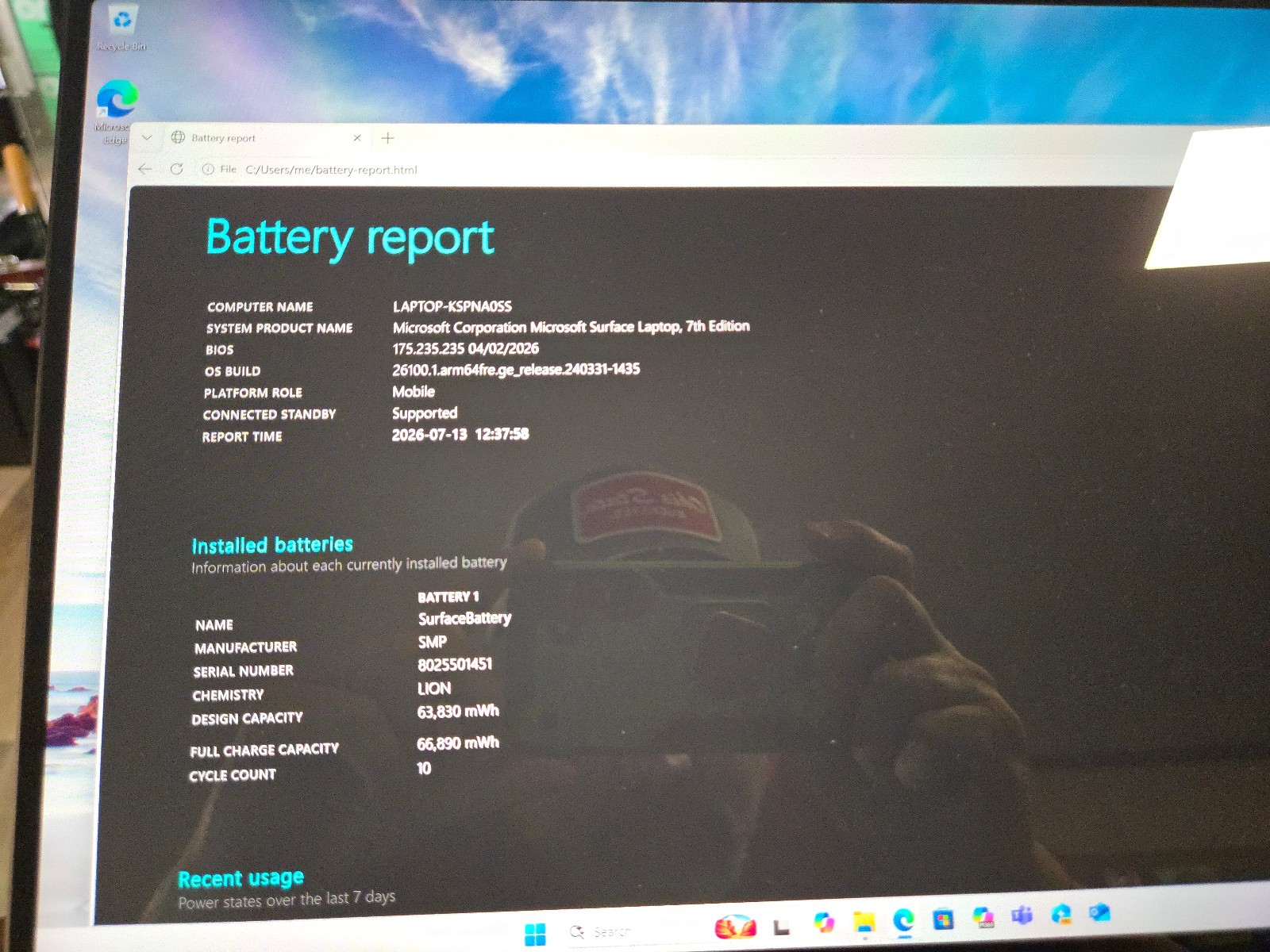 Microsoft Surface 7 15″ Snapdragon X 3.4GHz 16GB 512GB Win 11 (2037) 10xCharges